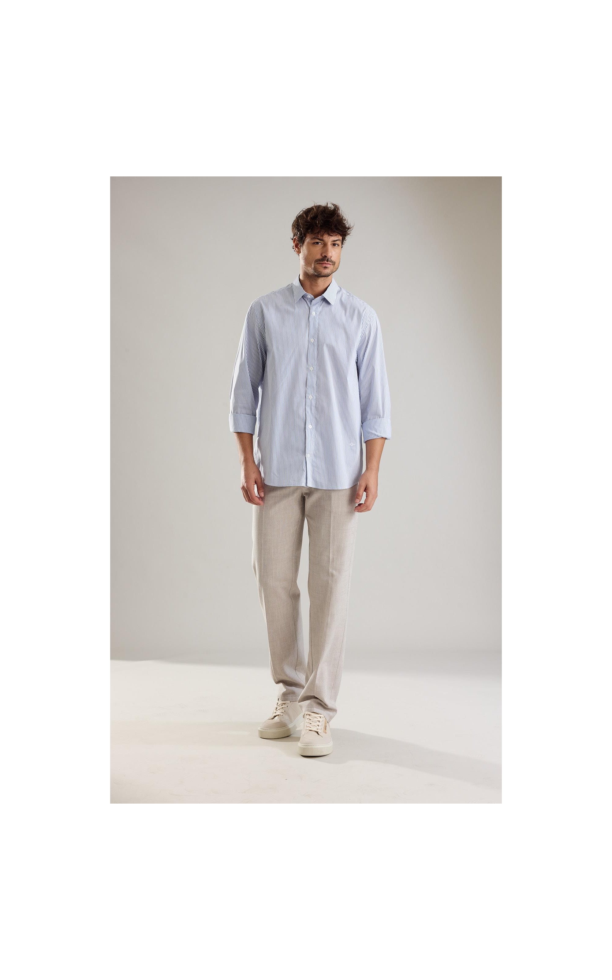 Camisa Tech Blend Levi Ml Azul Pervante