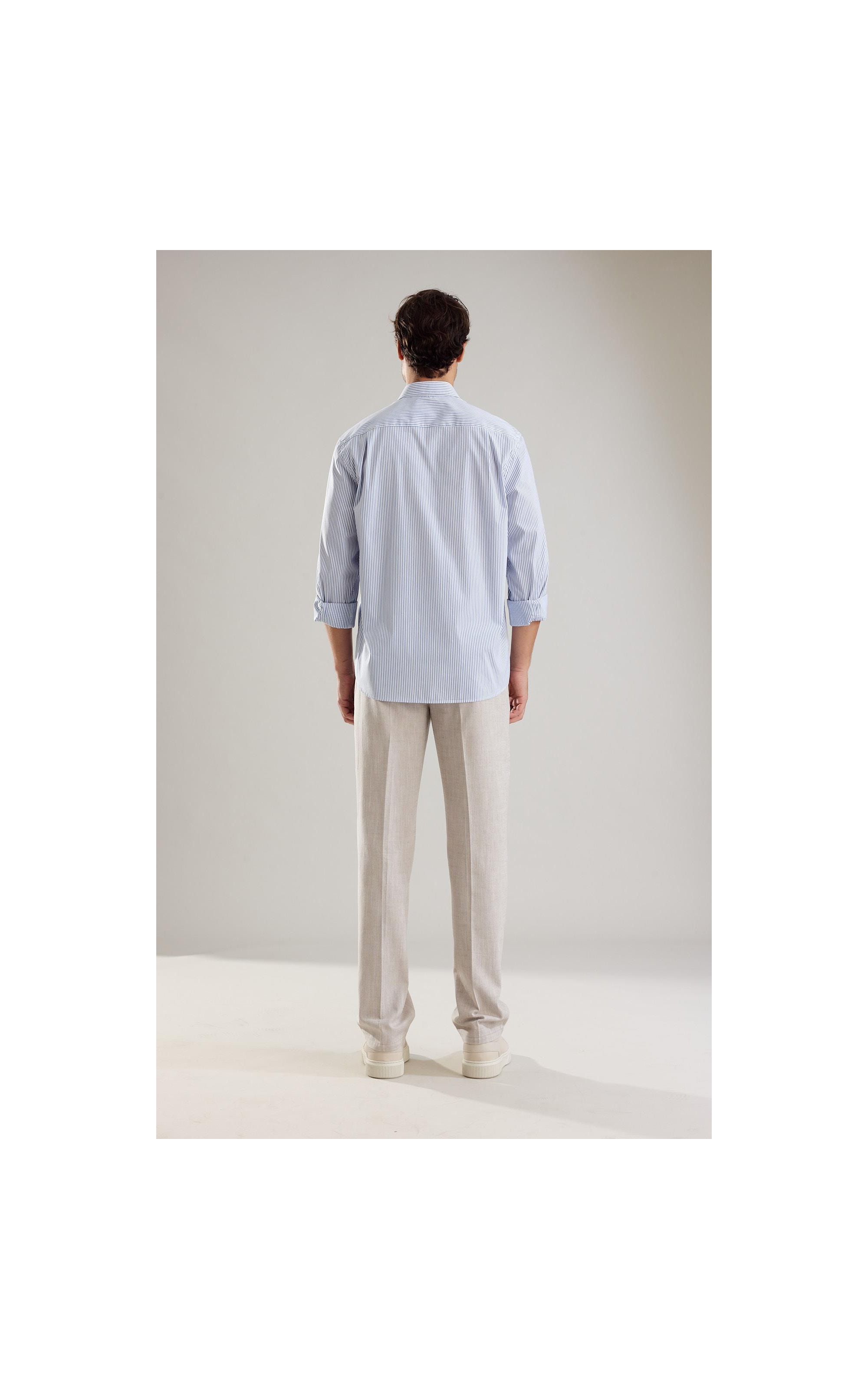 Camisa Tech Blend Levi Ml Azul Pervante