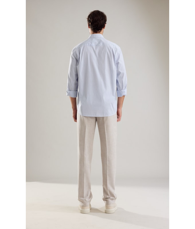 Camisa Tech Blend Levi Ml Azul Pervante