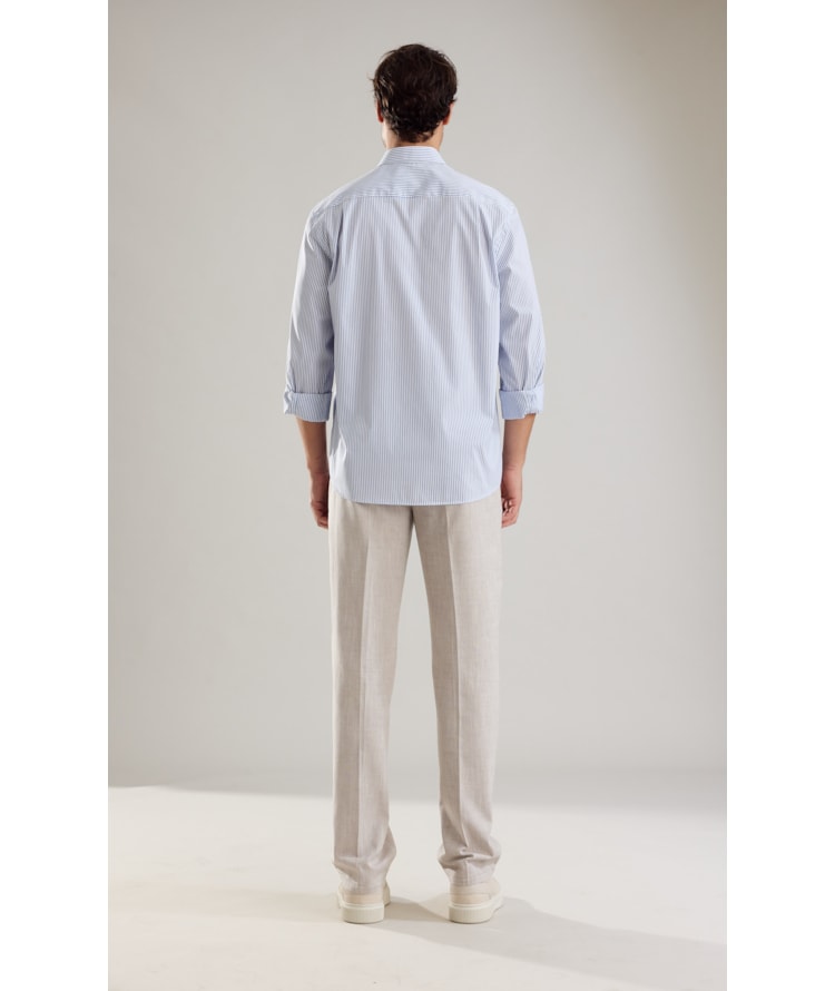 Camisa Tech Blend Levi Ml Azul Pervante