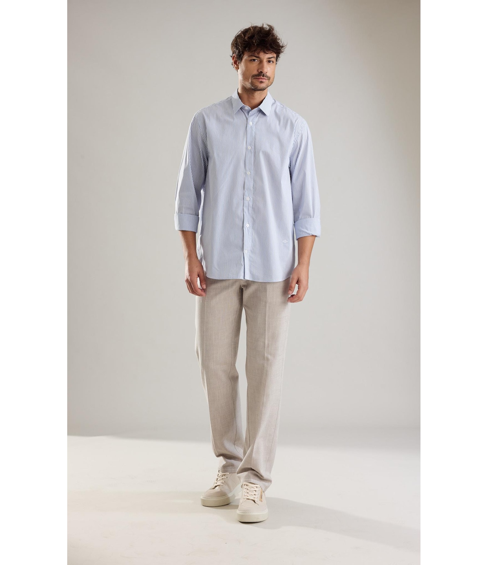 Camisa Tech Blend Levi Ml Azul Pervante