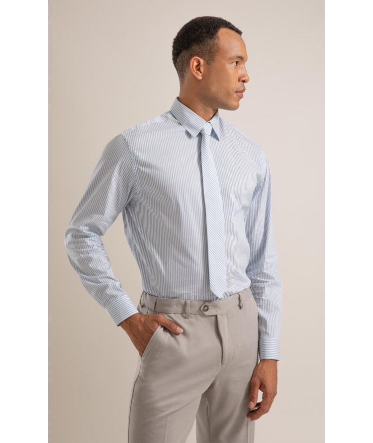 Camisa  Tech Blend Marcos Ml Azul Claro