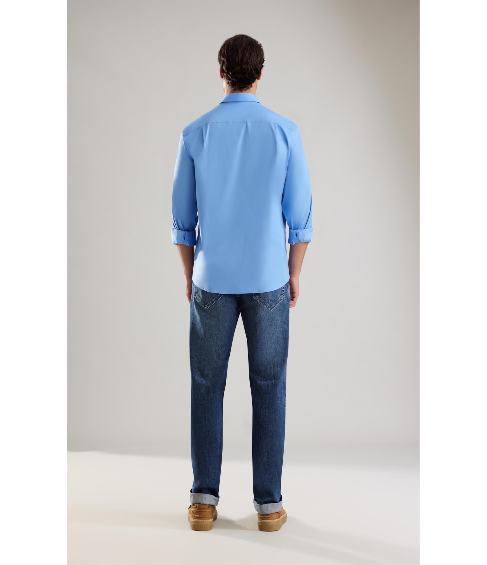 Camisa Tech Blend Ml Azul Seco