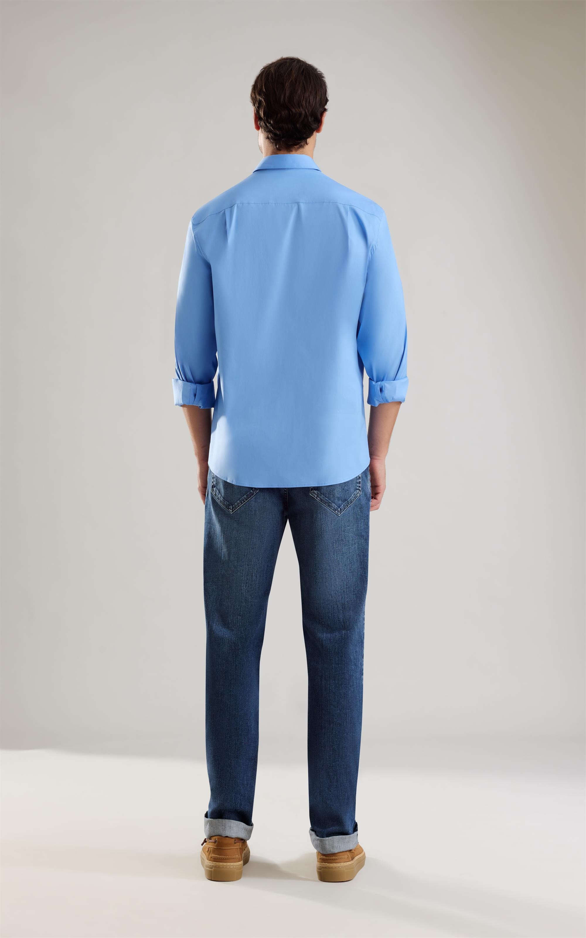 Camisa Tech Blend Ml Azul Seco