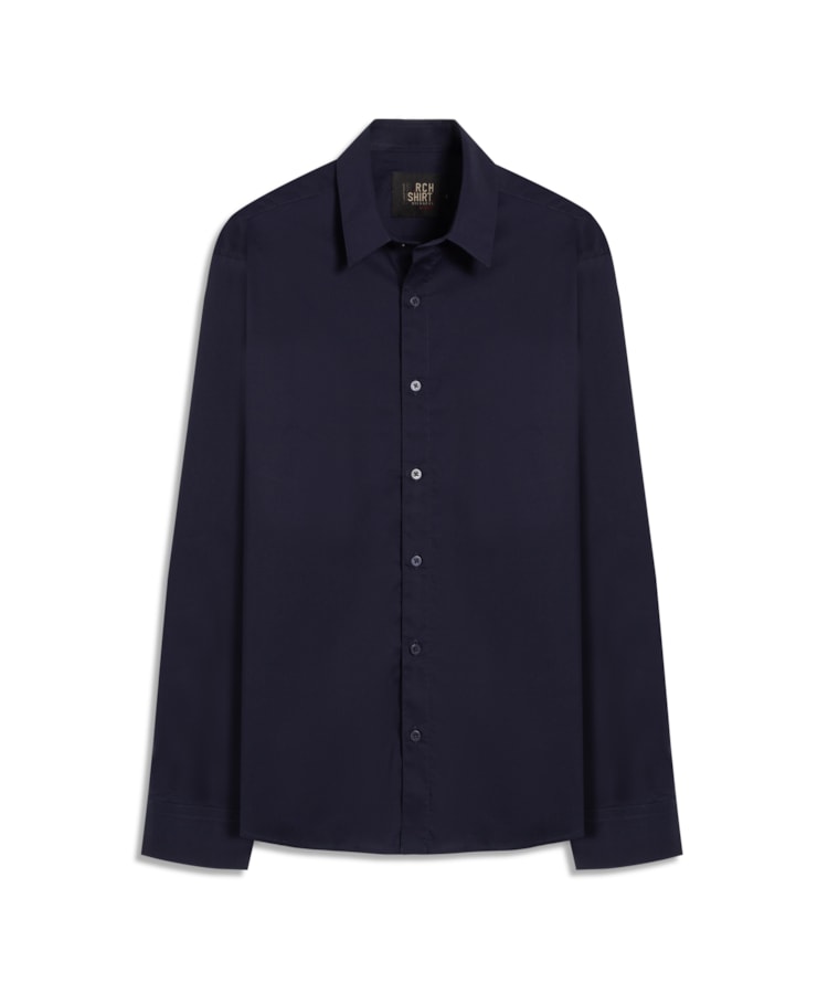 Camisa Tech Blend Ml Dark Navy