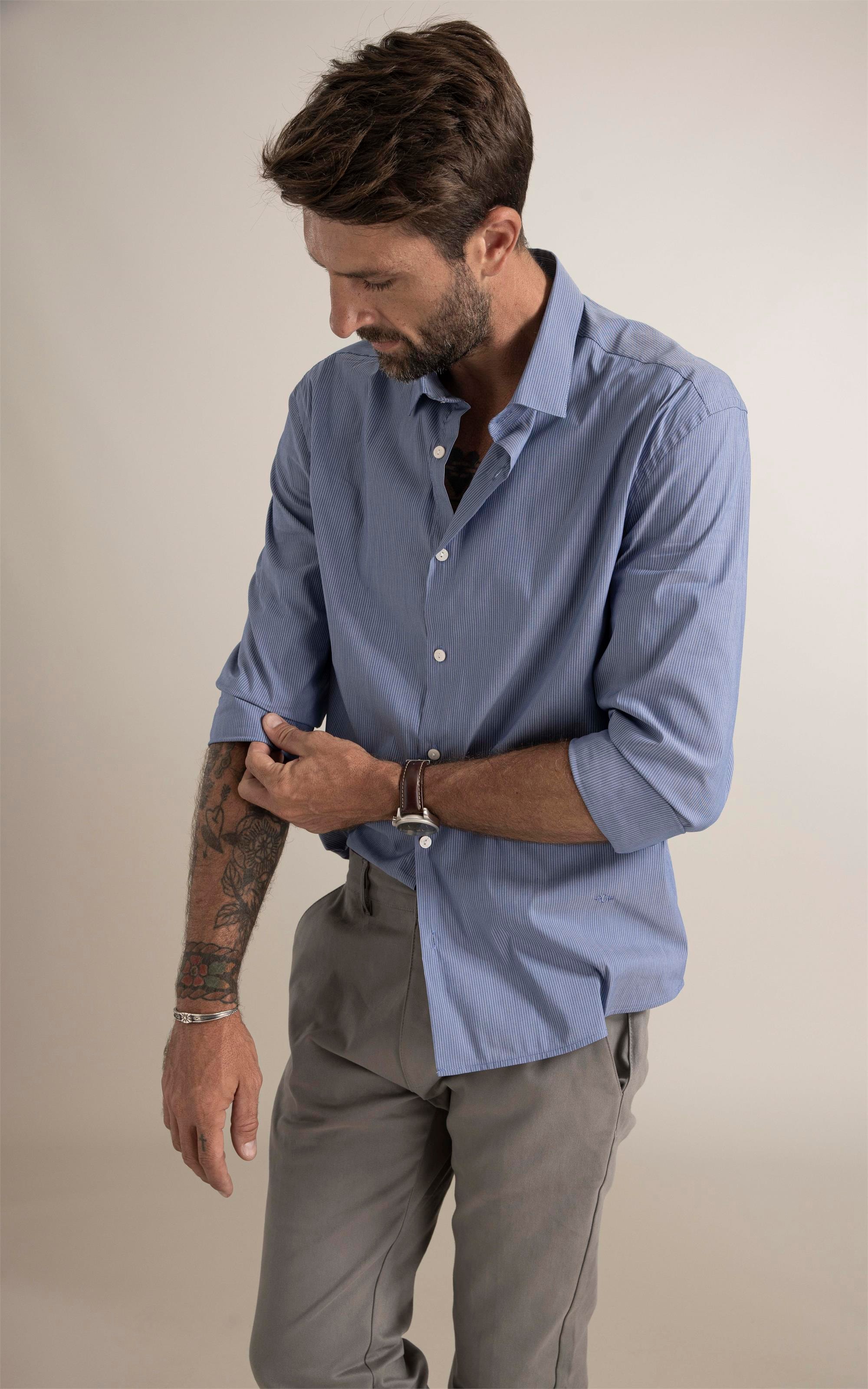 Camisa Tech Blend Orvalho Azul Pervante