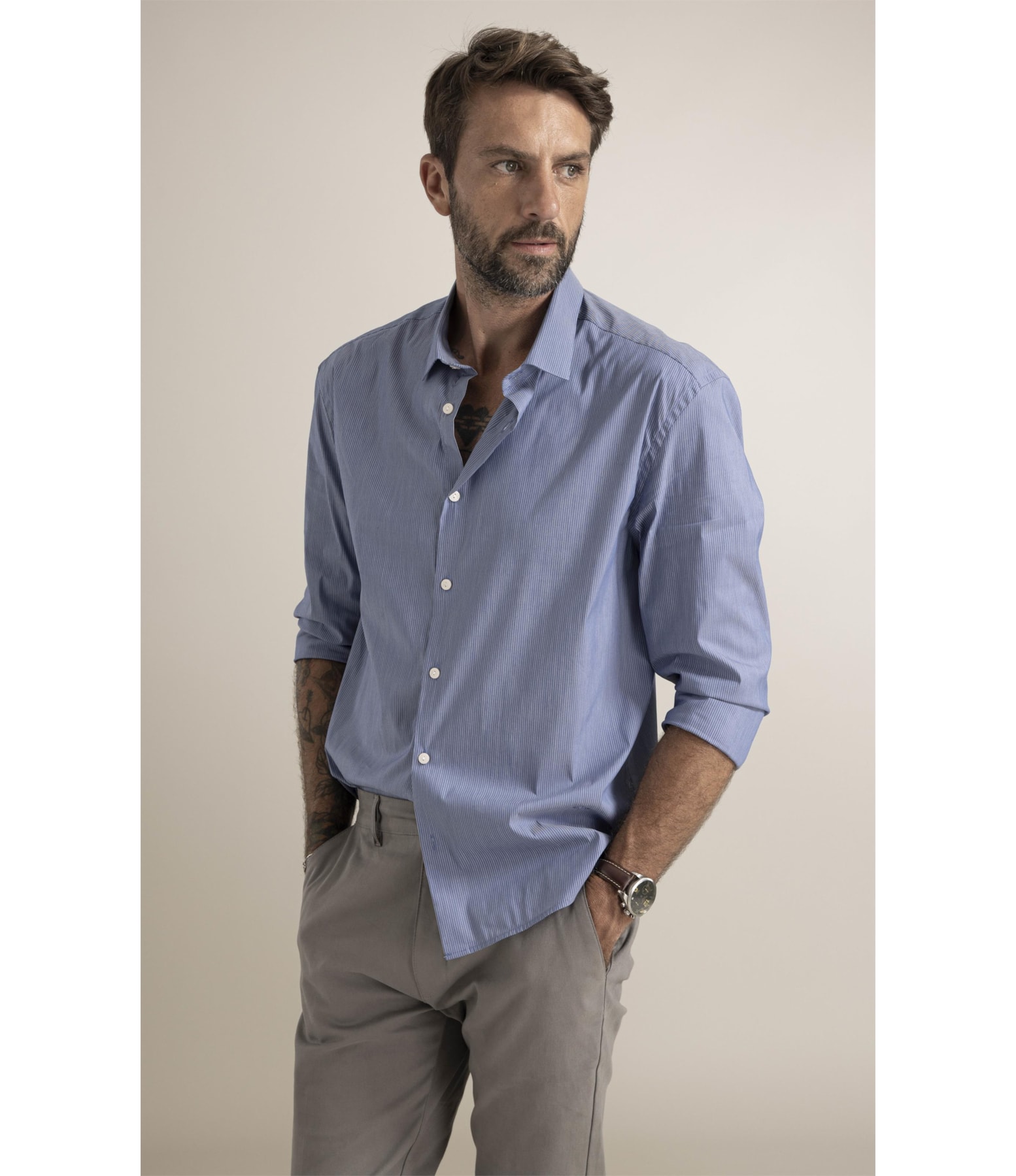 Camisa Tech Blend Orvalho Shanghai Azul Pervante