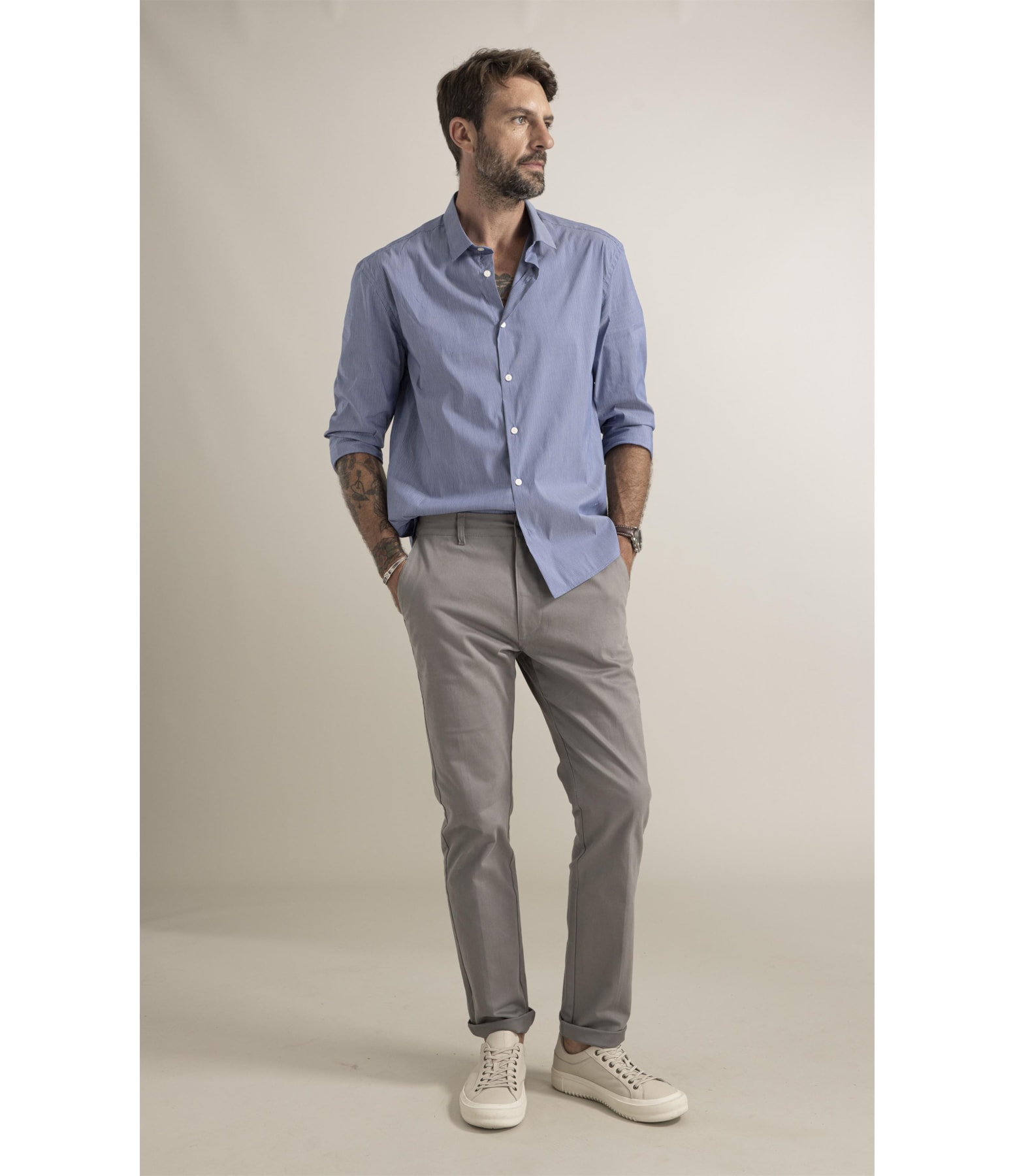 Camisa Tech Blend Orvalho Shanghai Azul Pervante