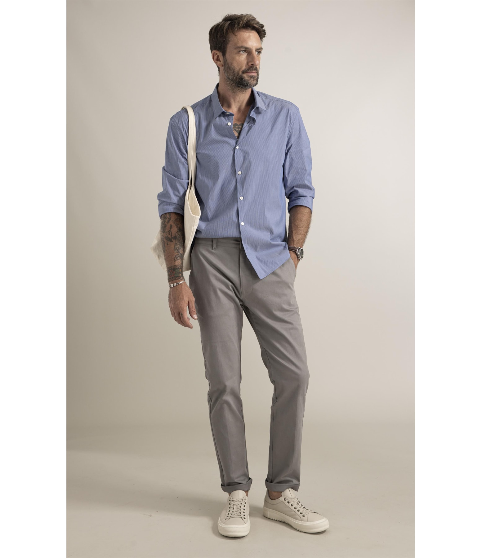 Camisa Tech Blend Orvalho Shanghai Azul Pervante