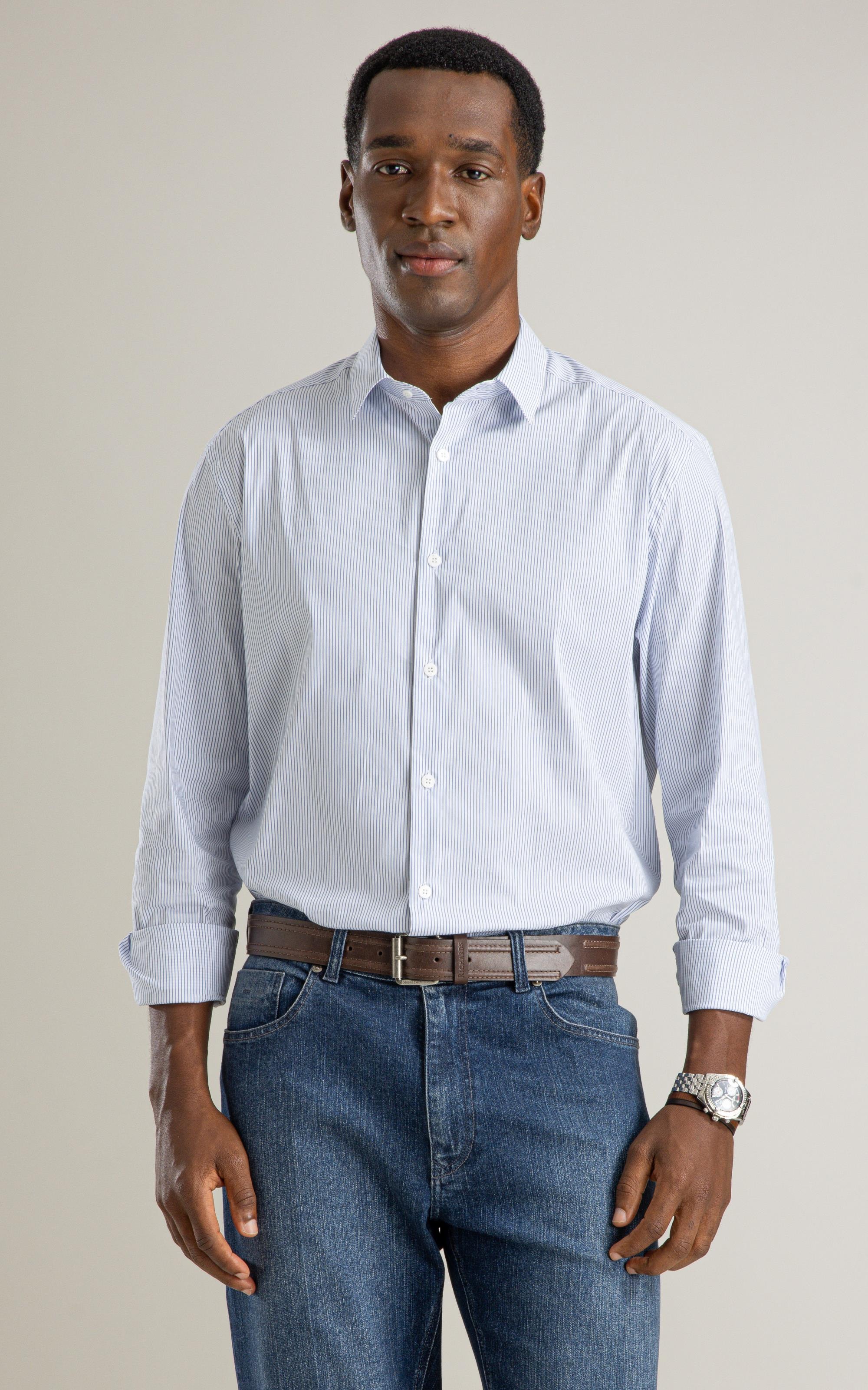 Camisa Tech Blend Saulo Ml Azul Bic