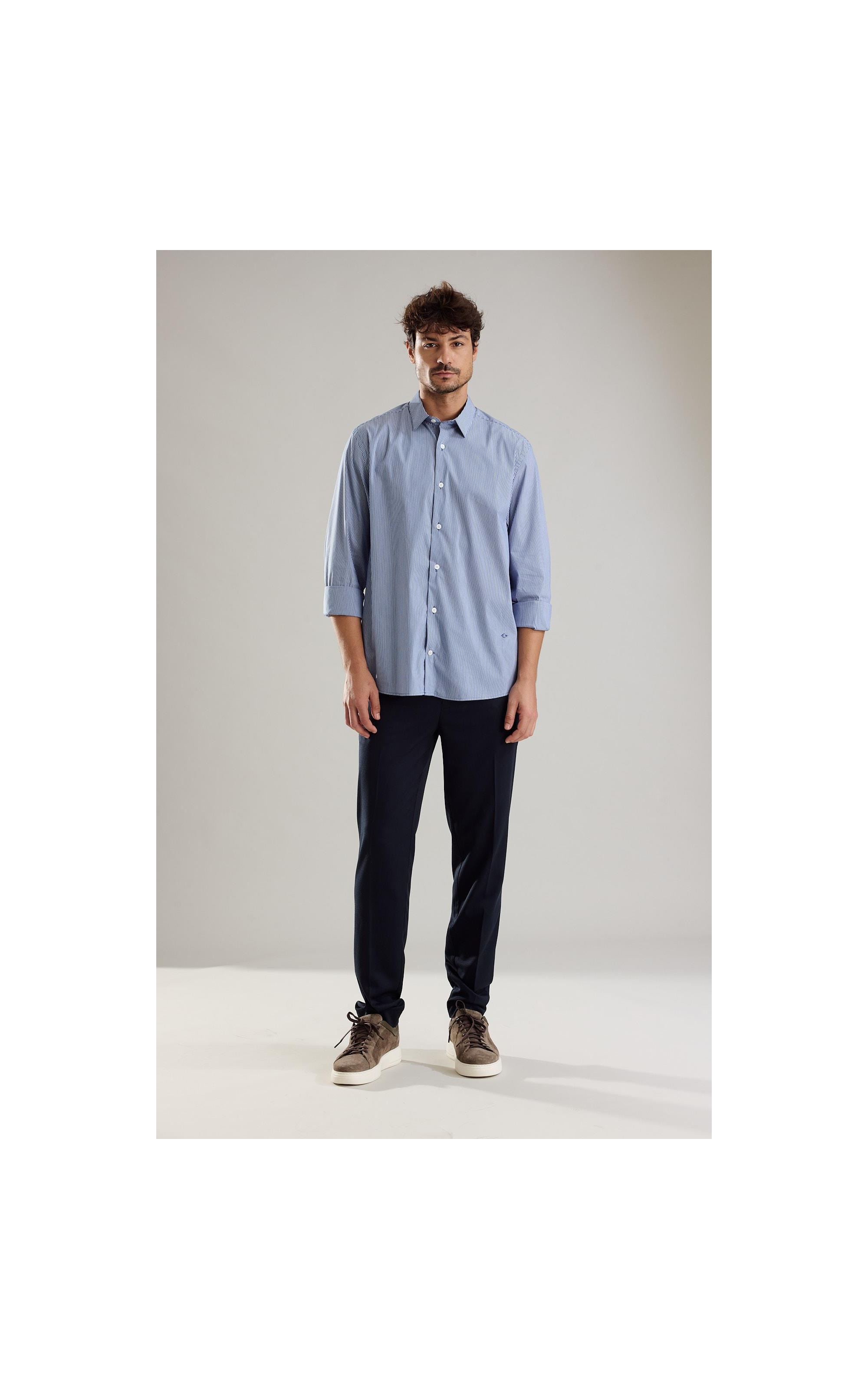 Camisa Tech Blend Sergio Ml Azul Bic