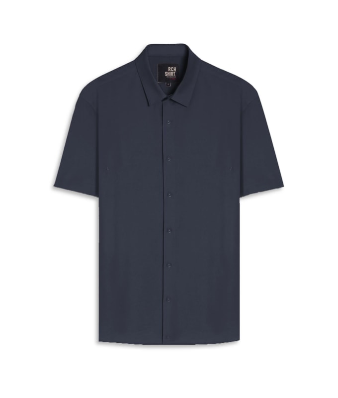 Camisa Tech Twill Mc Purple Blue