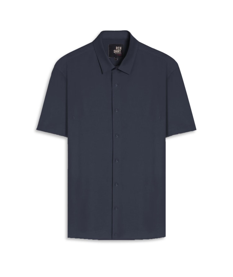 Camisa Tech Twill Mc Purple Blue