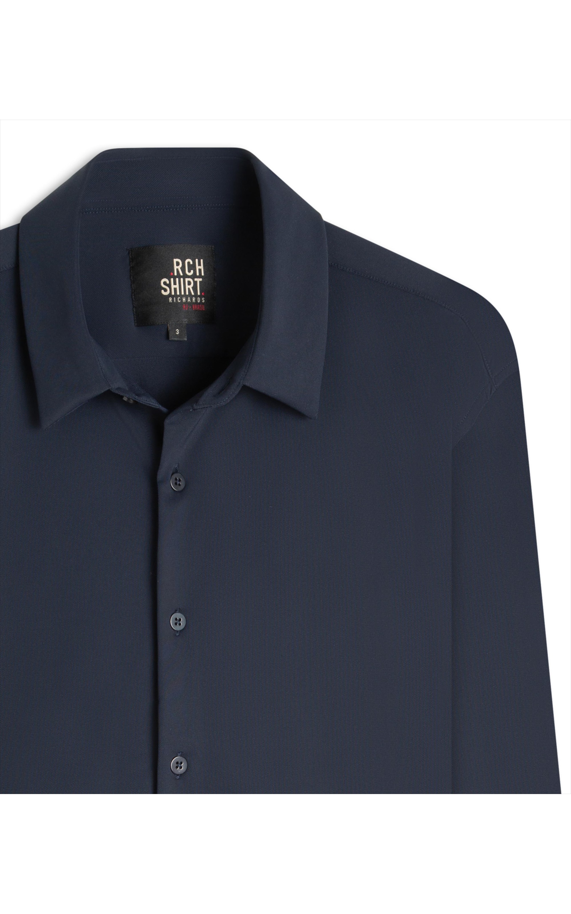 Camisa Tecno Piquet Ml Dark Navy