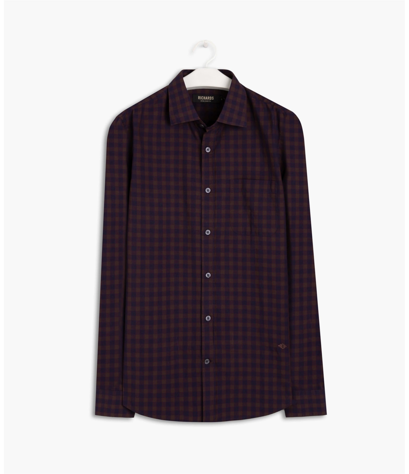 Camisa Texas Xadrez Ml Marrom
