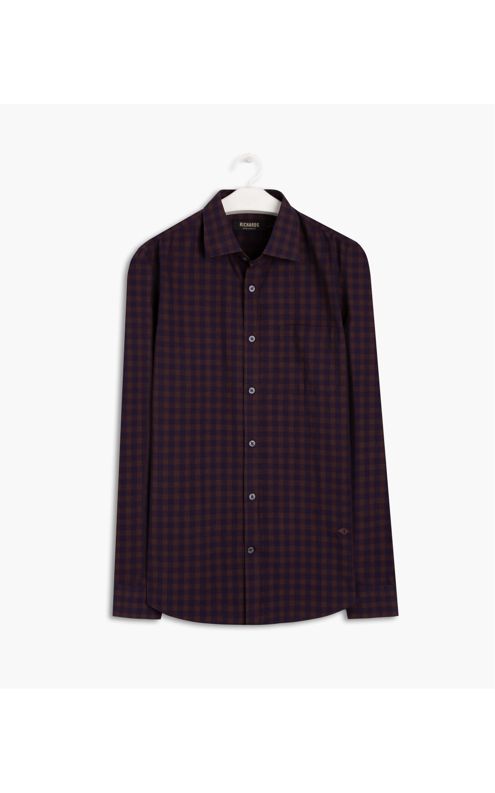 Camisa Texas Xadrez Ml Marrom