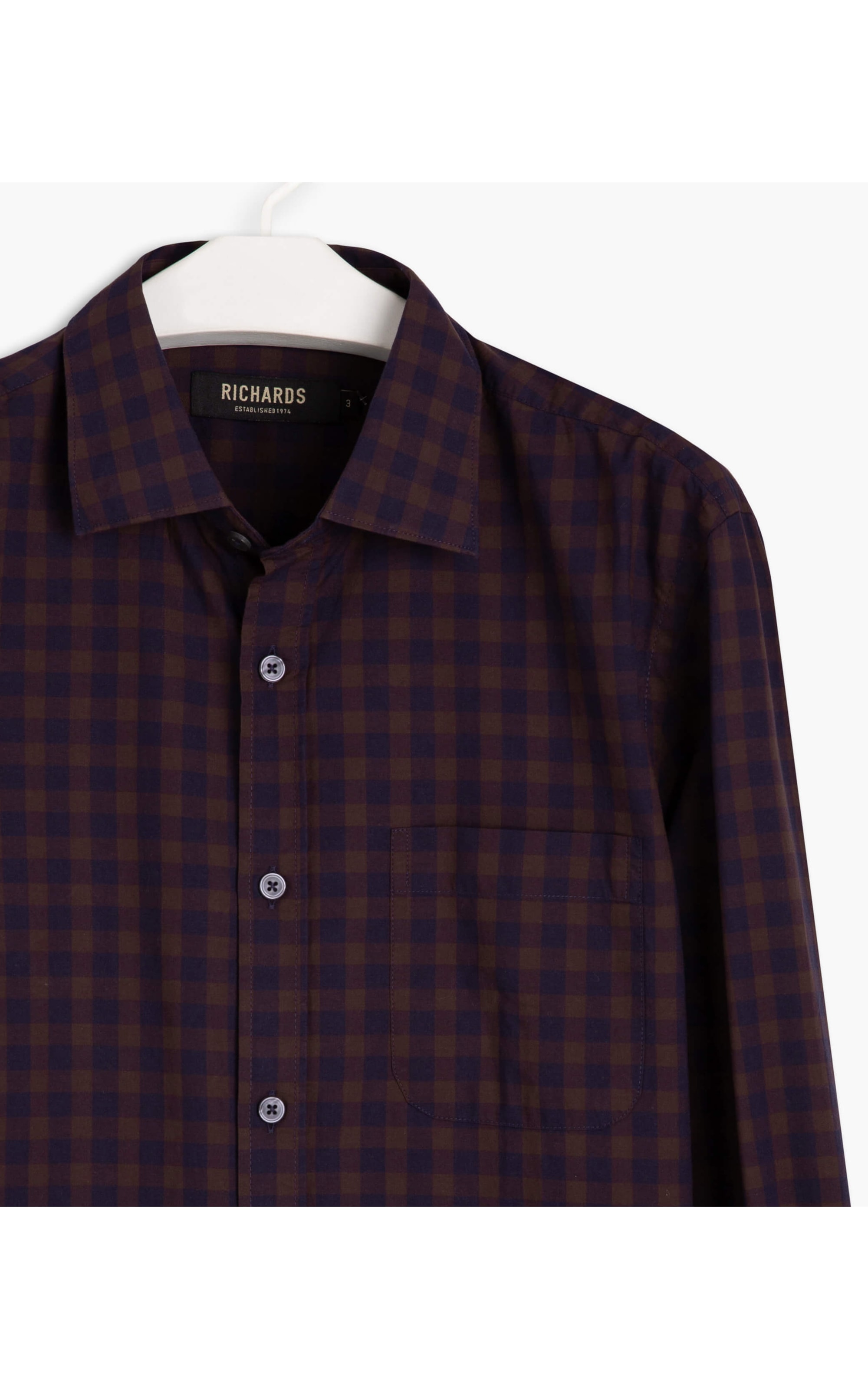 Camisa Texas Xadrez Ml Marrom