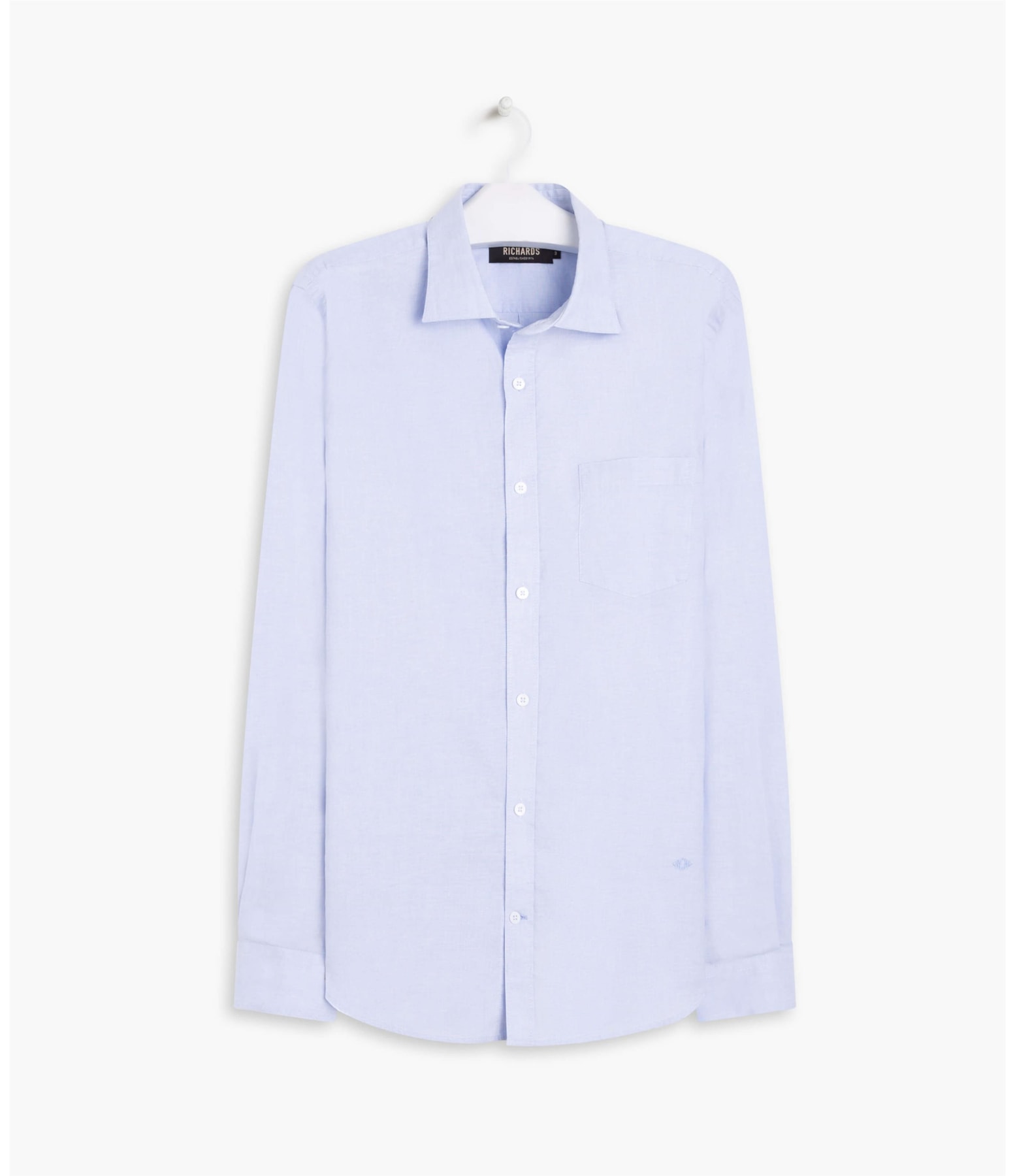  Camisa Thiago Lisa Ml Azul Claro