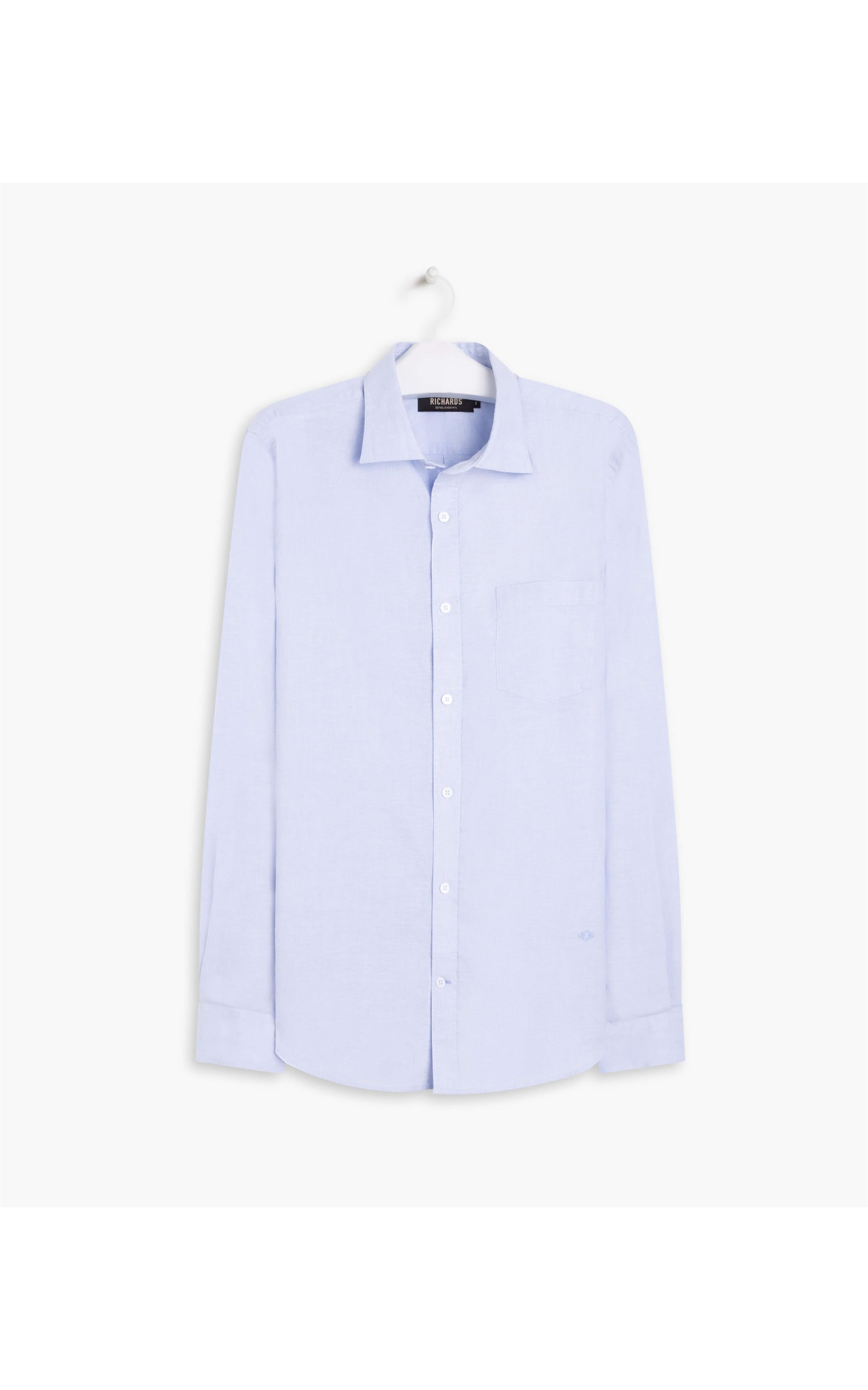  Camisa Thiago Lisa Ml Azul Claro