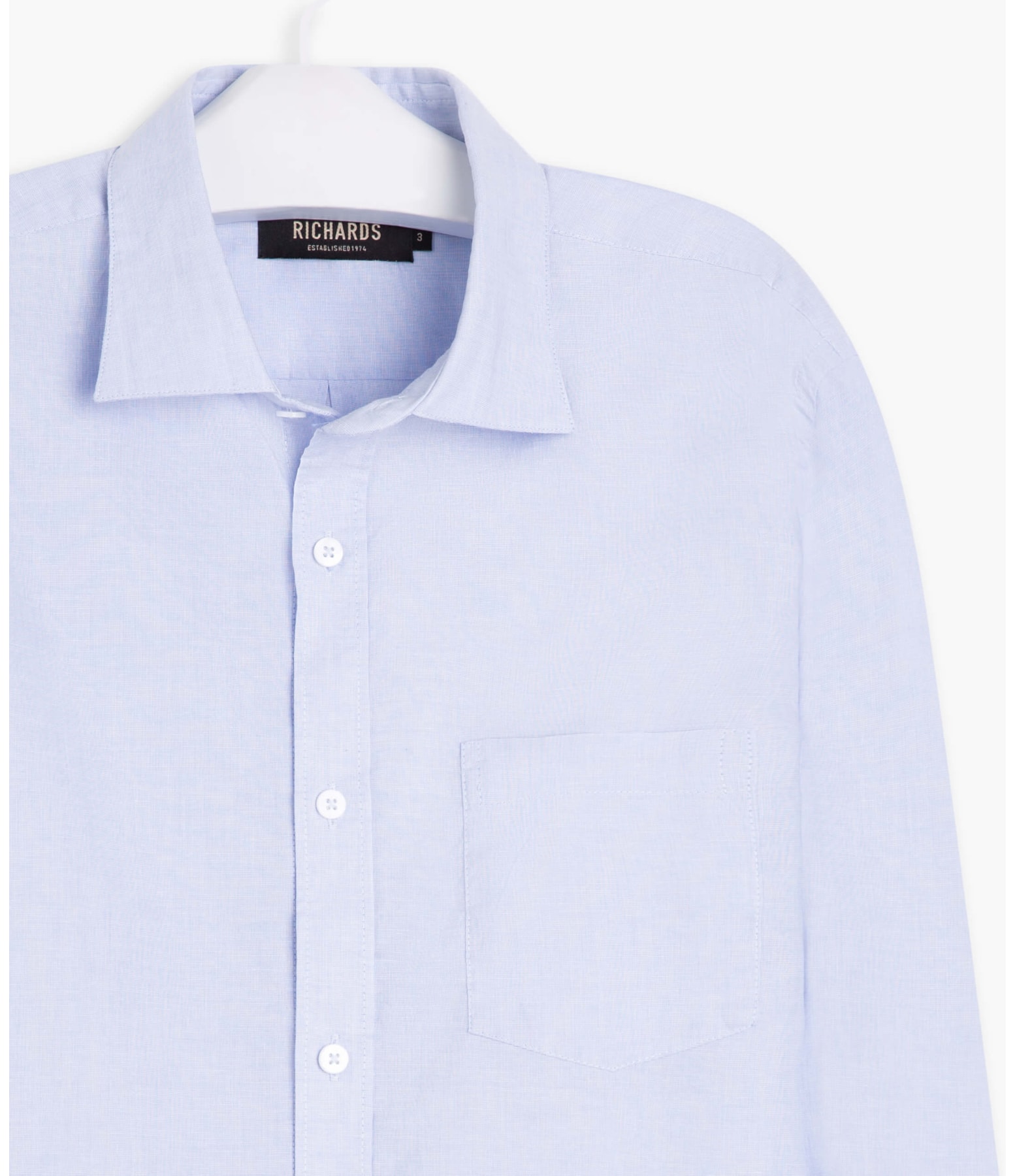  Camisa Thiago Lisa Ml Azul Claro