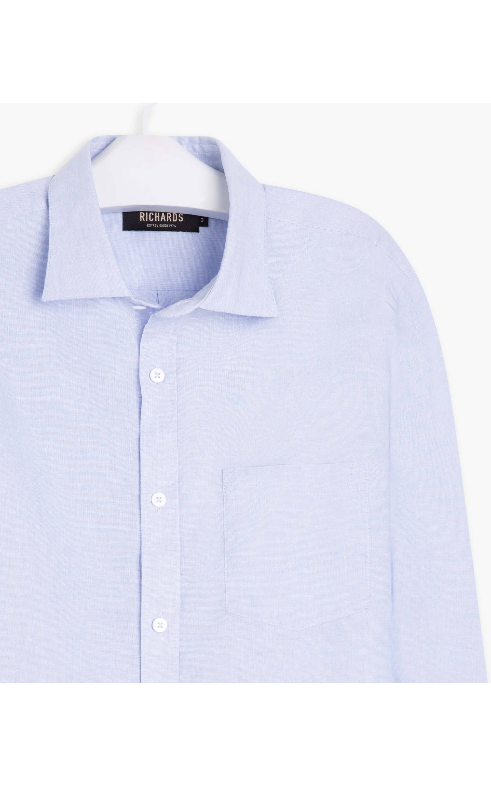  Camisa Thiago Lisa Ml Azul Claro