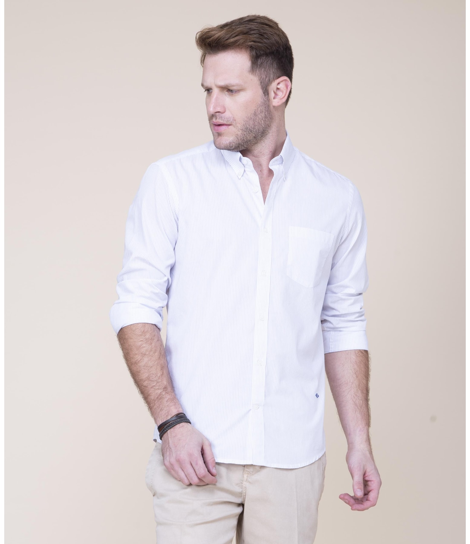 Camisa Toquio Listrada Ml Marinho