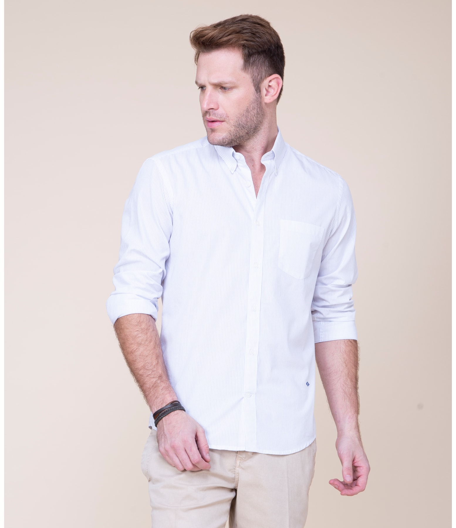 Camisa Toquio Listrada Ml Marinho