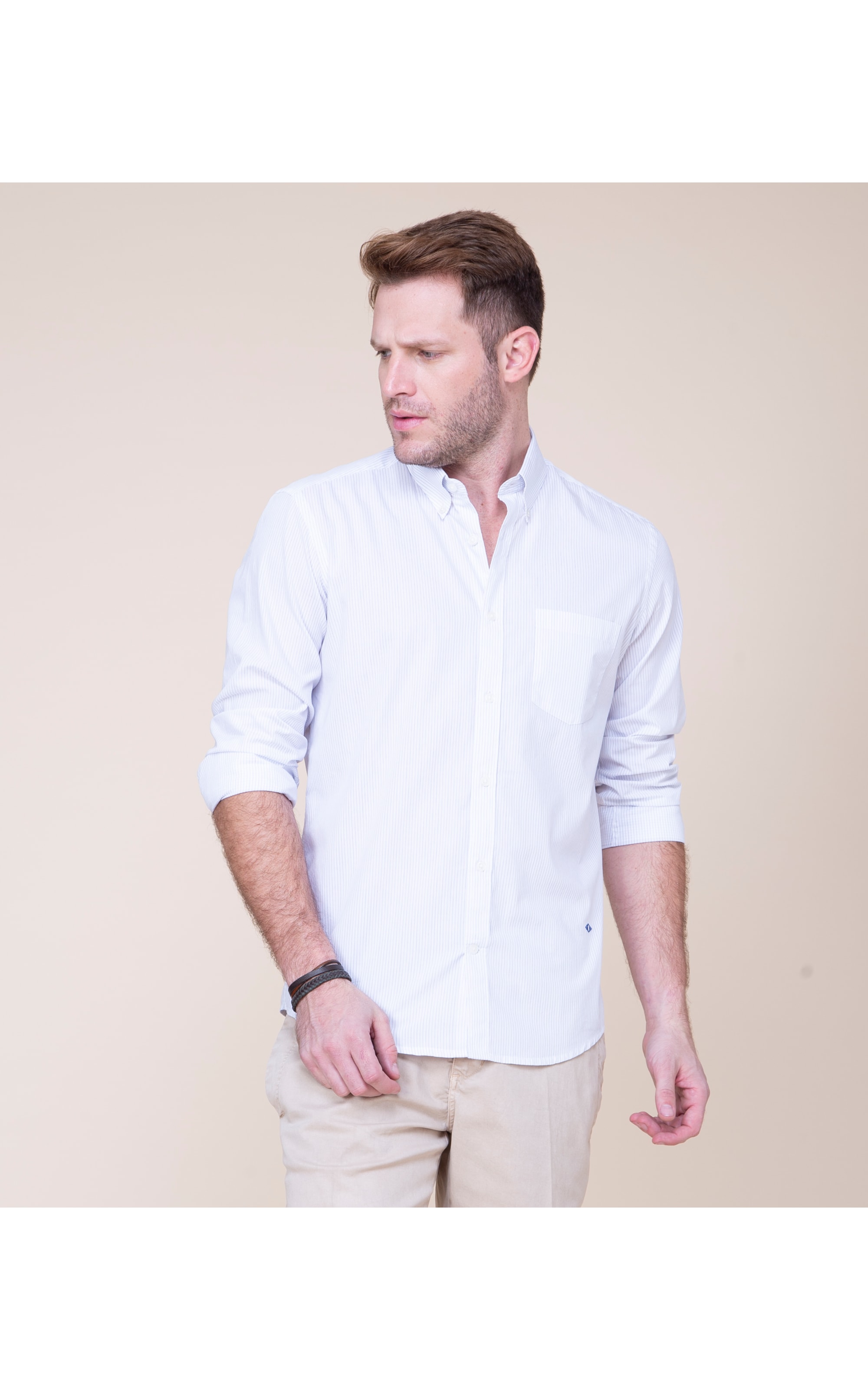 Camisa Toquio Listrada Ml Marinho