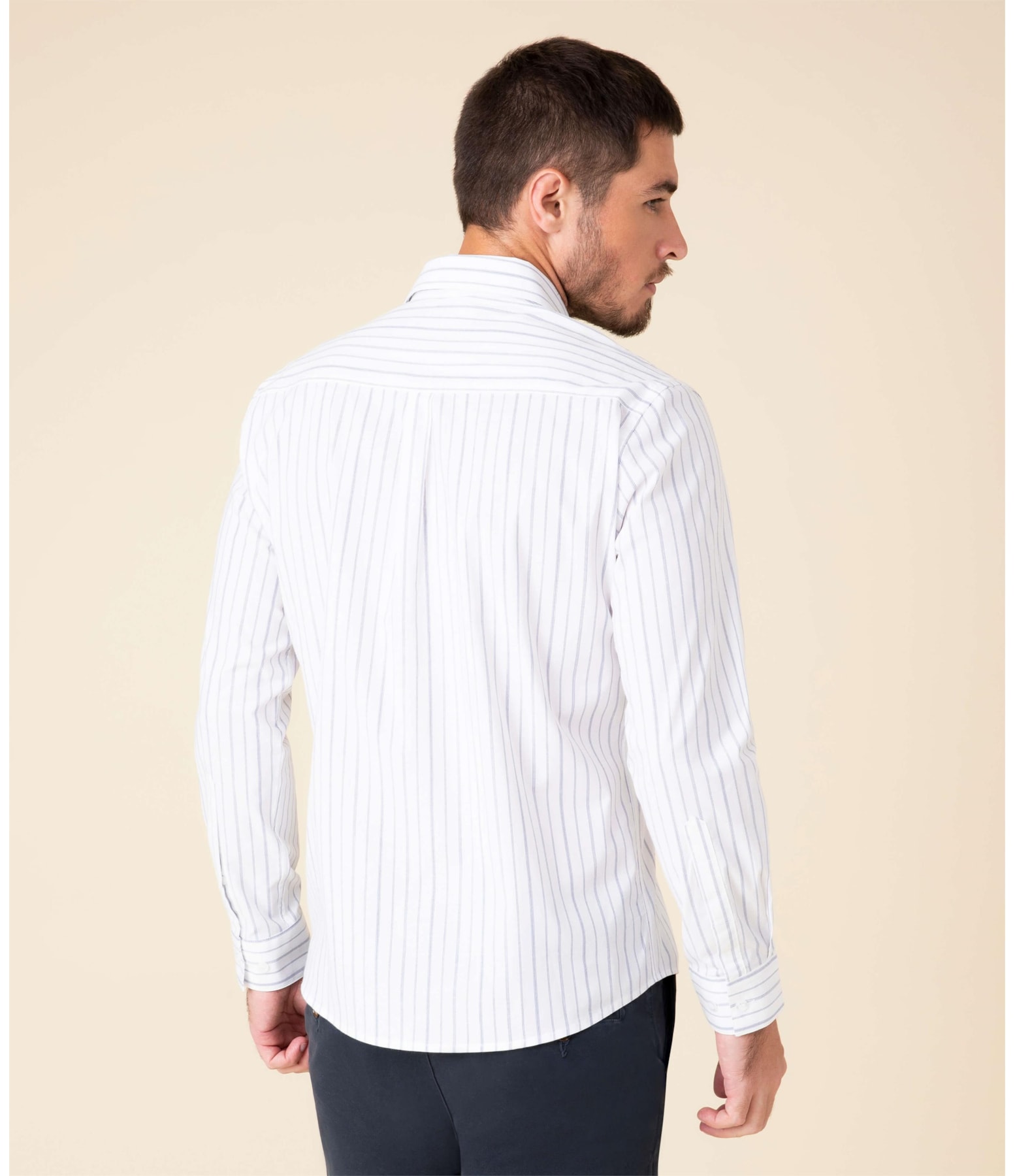 Camisa Torben Listrada Azul Bic