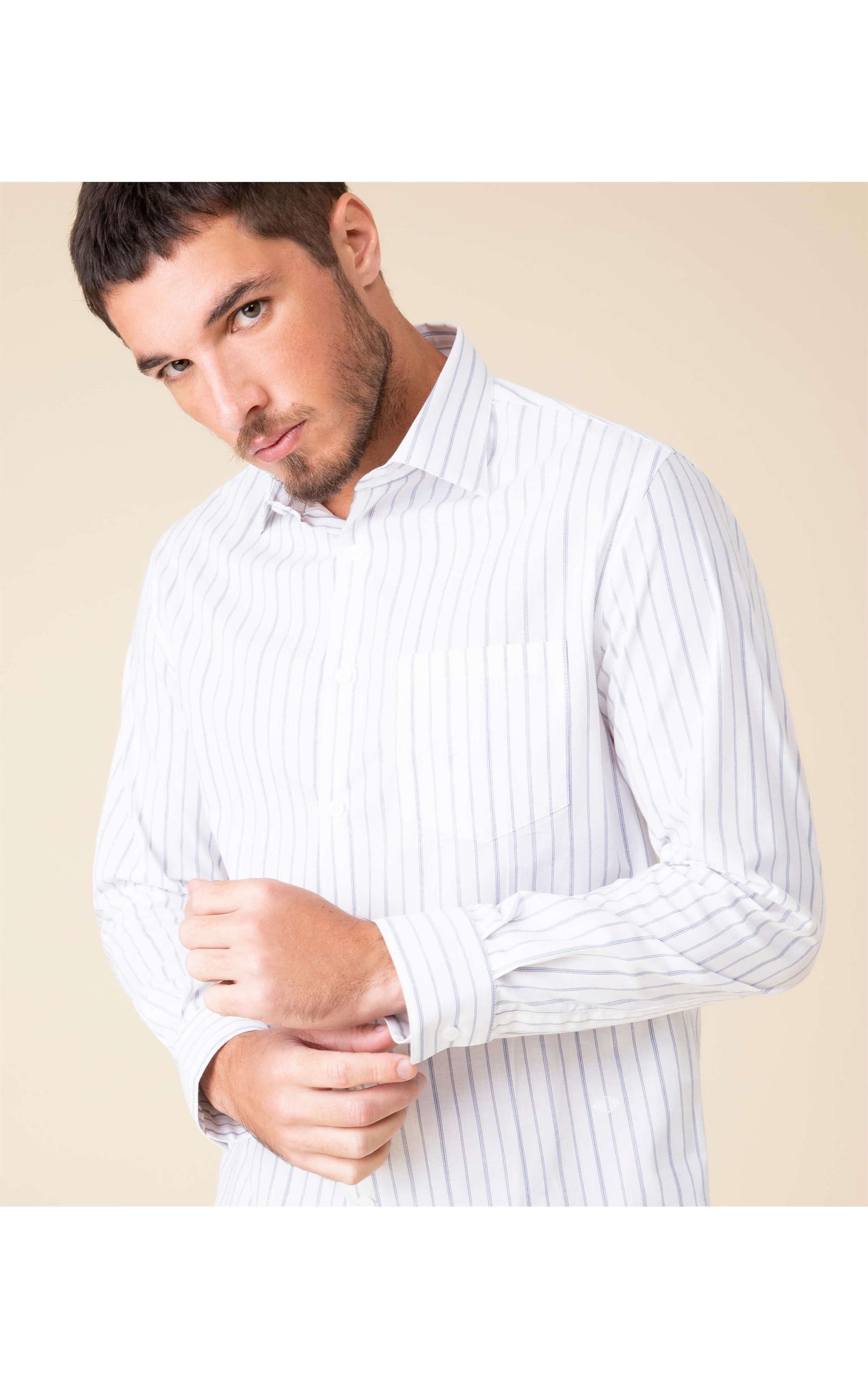 Camisa Torben Listrada Azul Bic