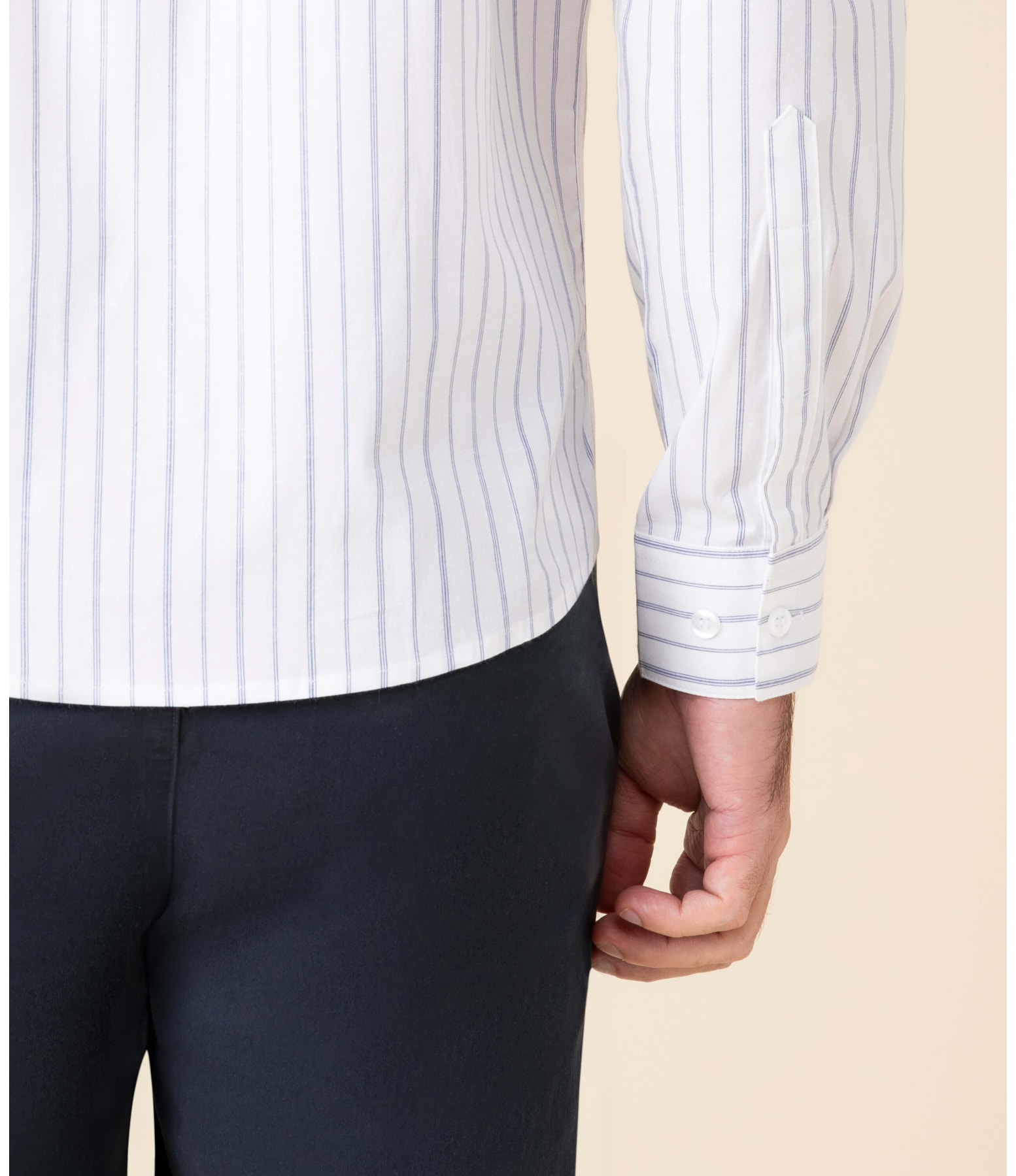 Camisa Torben Listrada Azul Bic
