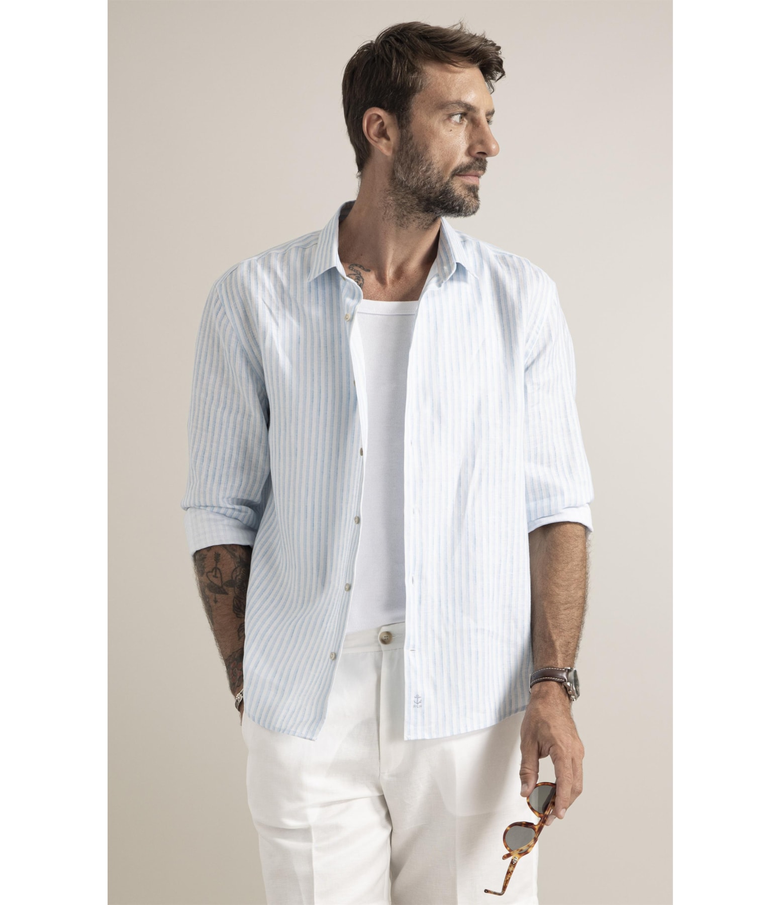 Camisa Toulon Azul Claro