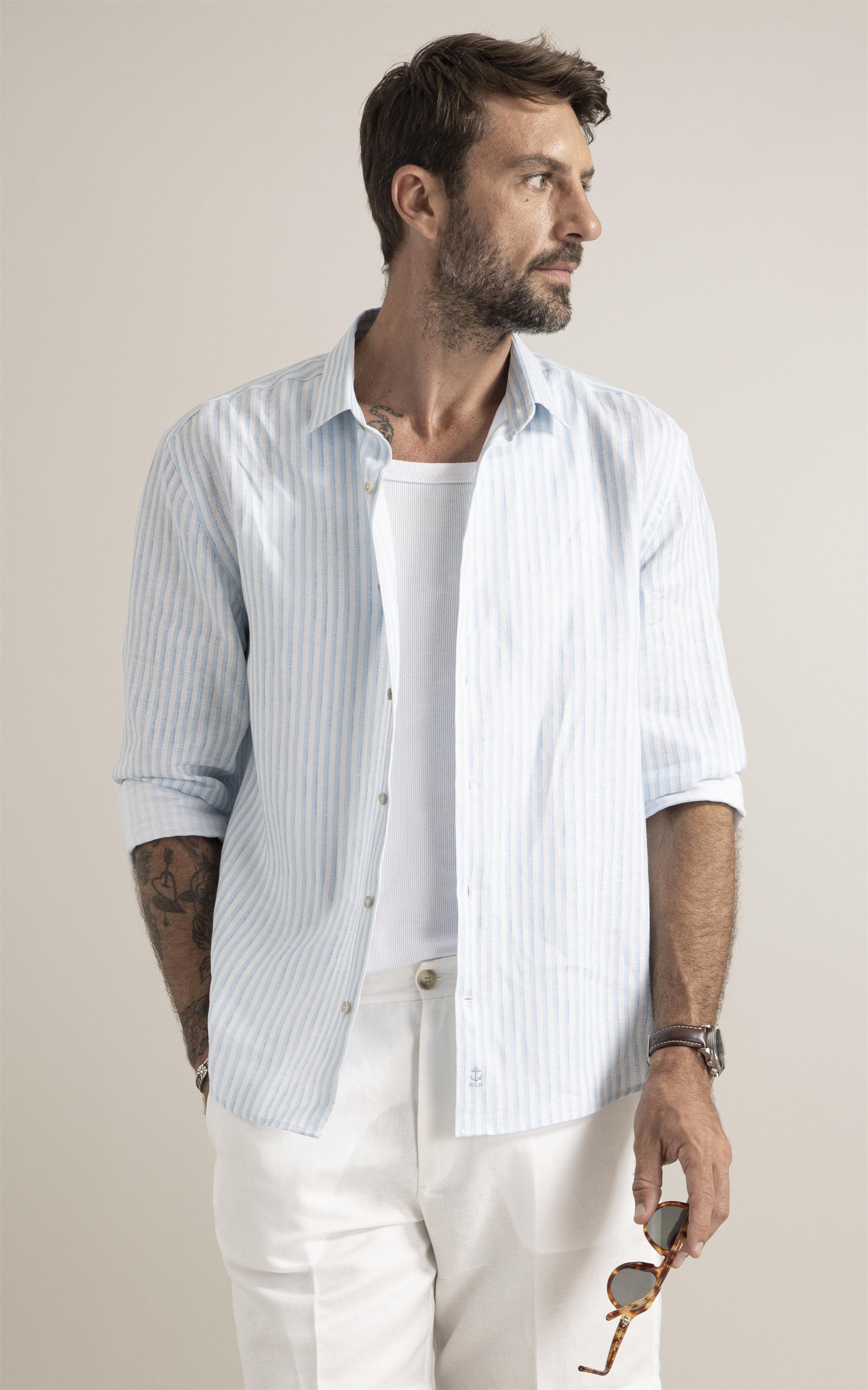 Camisa Toulon Azul Claro
