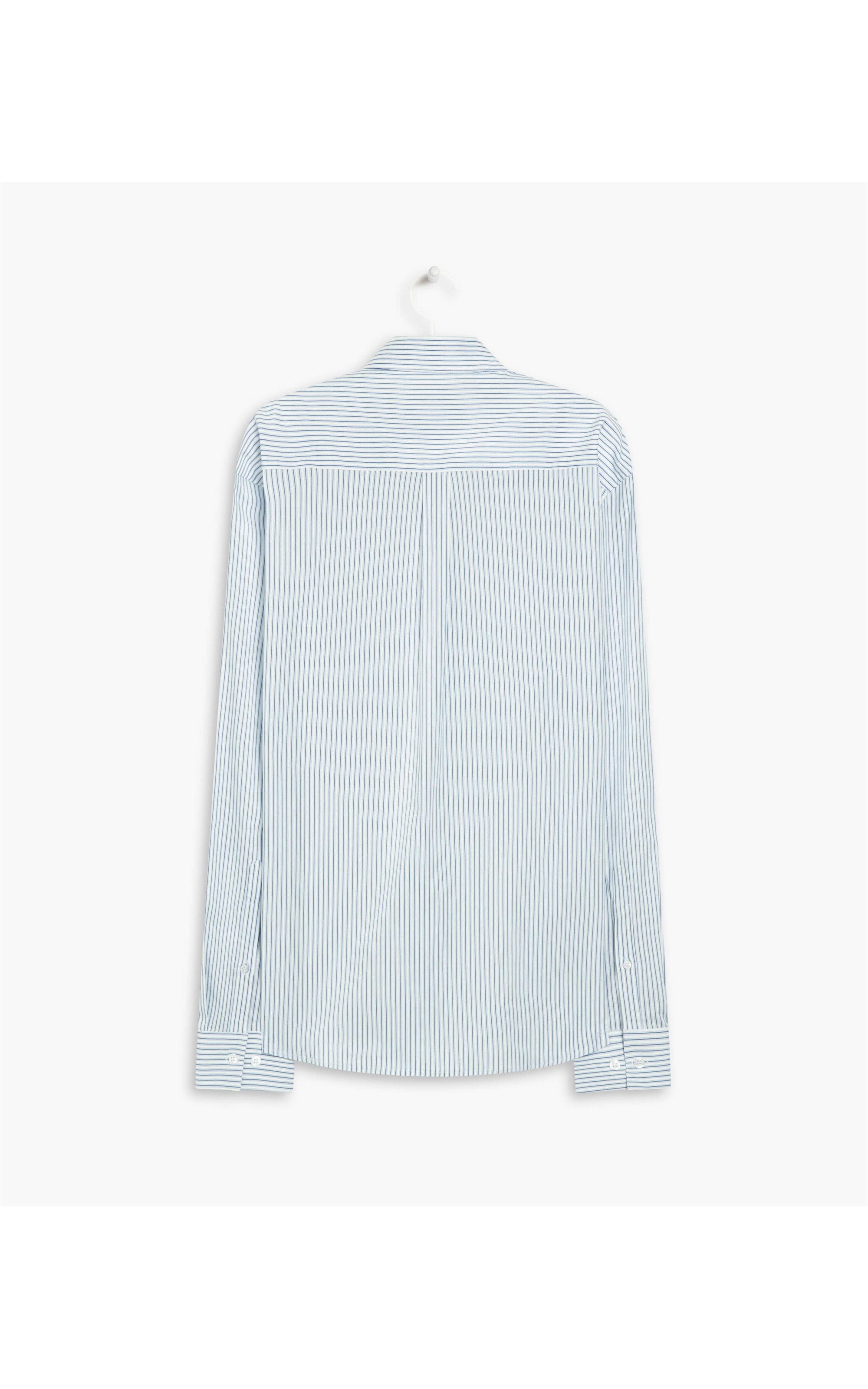 Camisa Traveller Bruno Listrada Ml Azul Claro