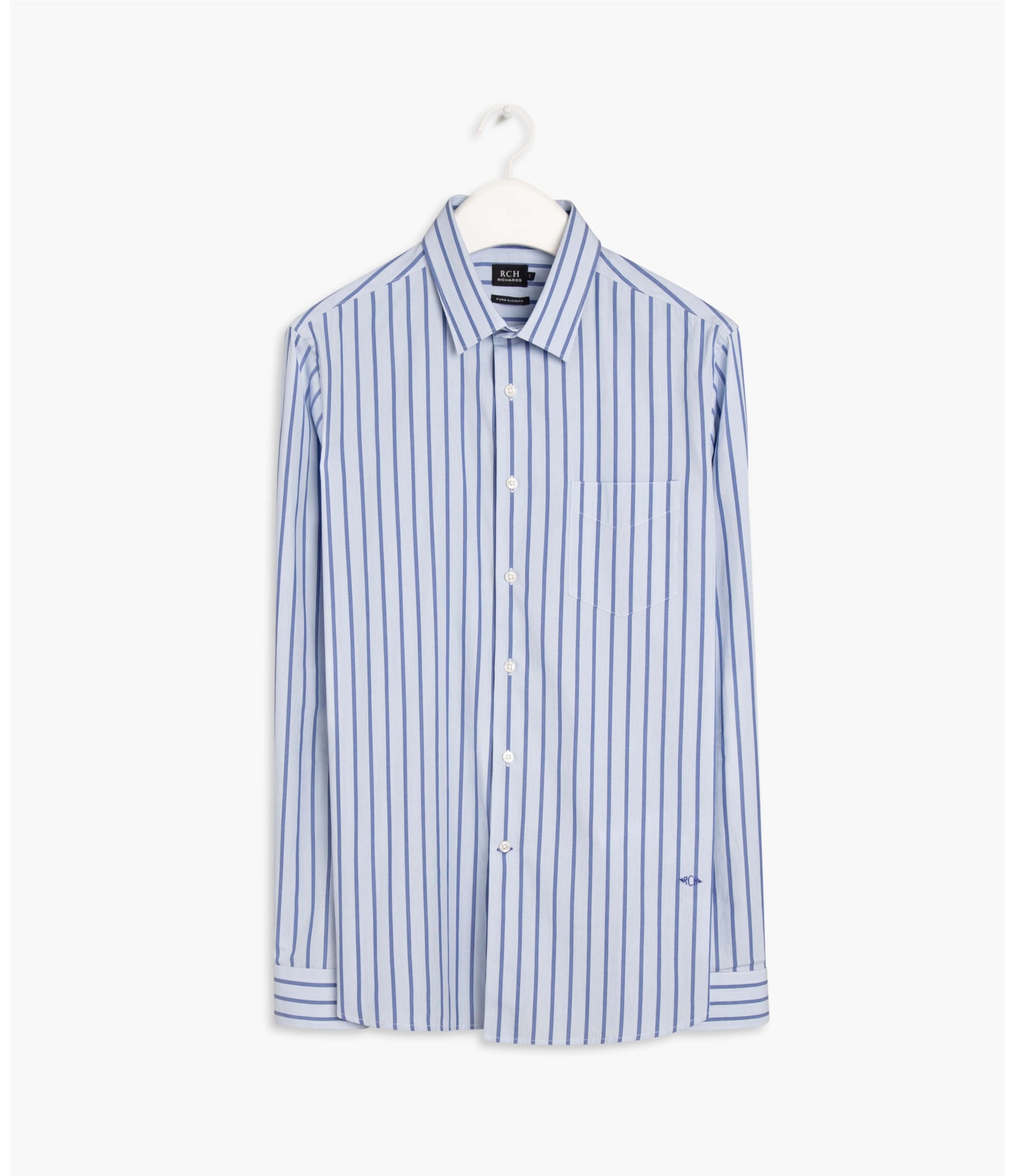 Camisa Traveller Listrada Ml Azul