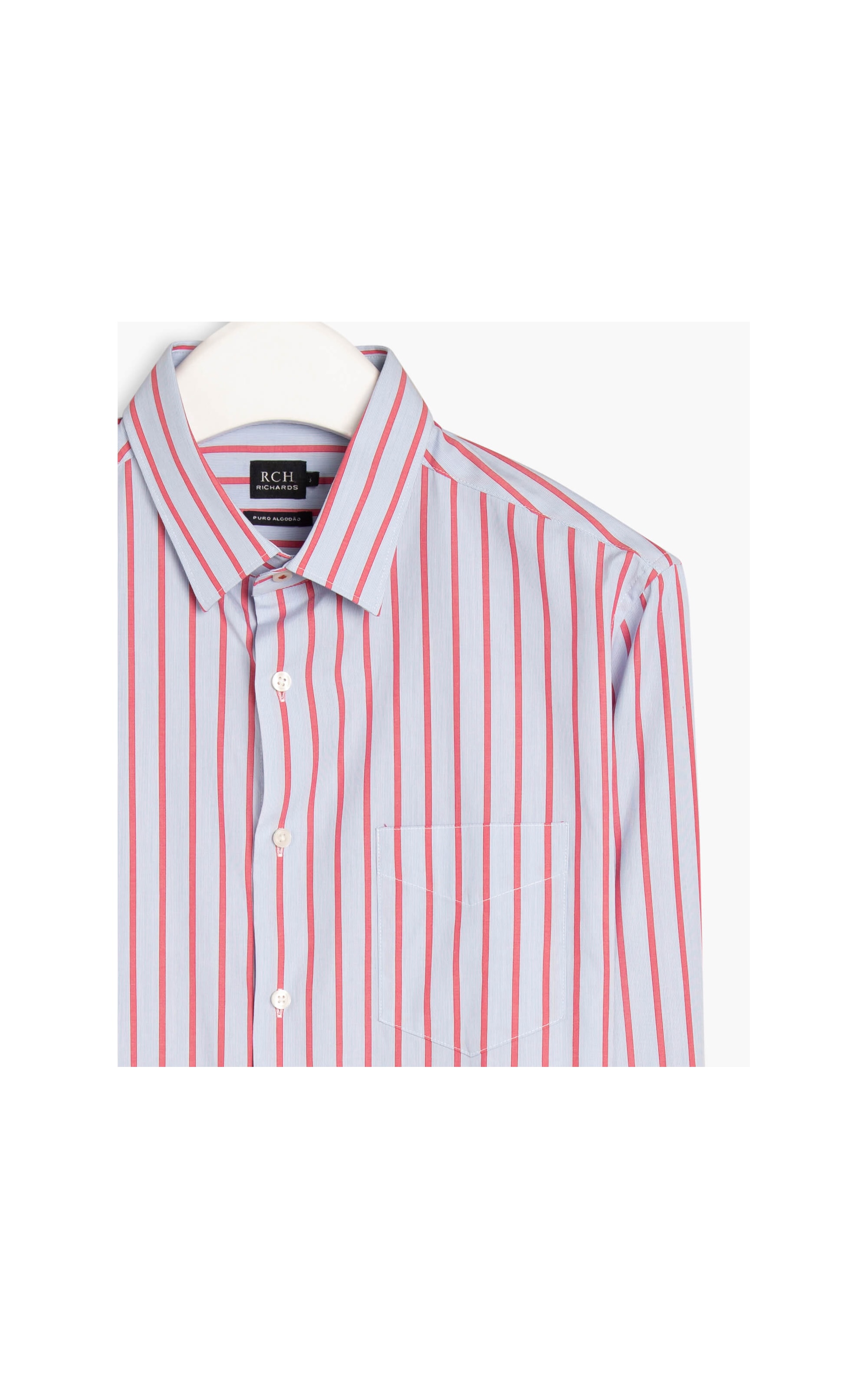Camisa Traveller Listrada Ml Vermelho
