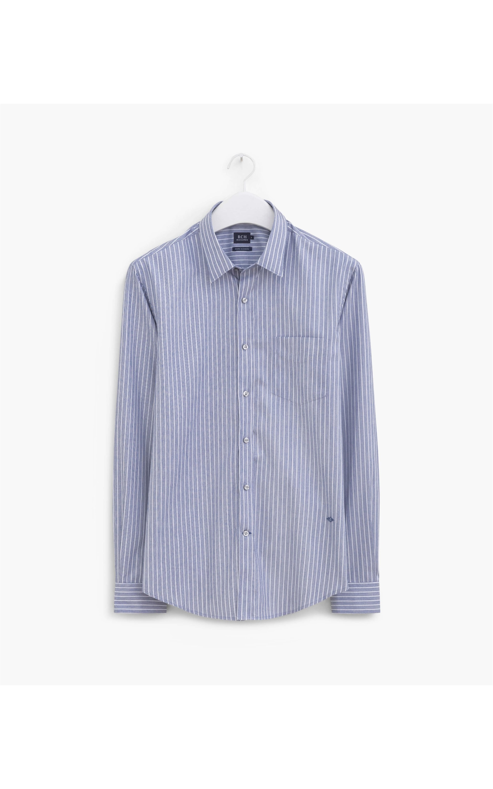 Camisa Traveller Ny Listrada Ml Azul Cinzentado