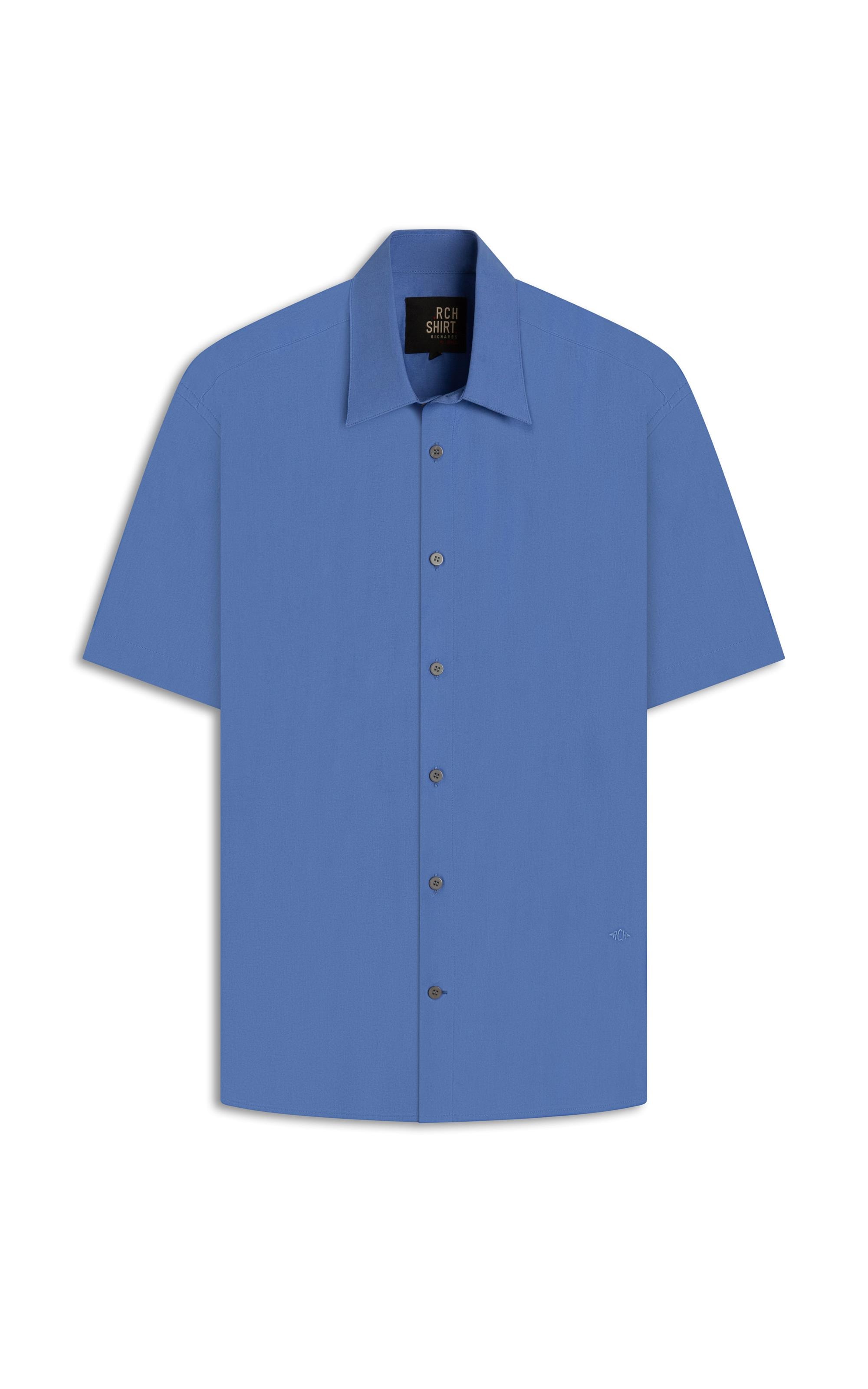 Camisa Tricoline Azul Bic