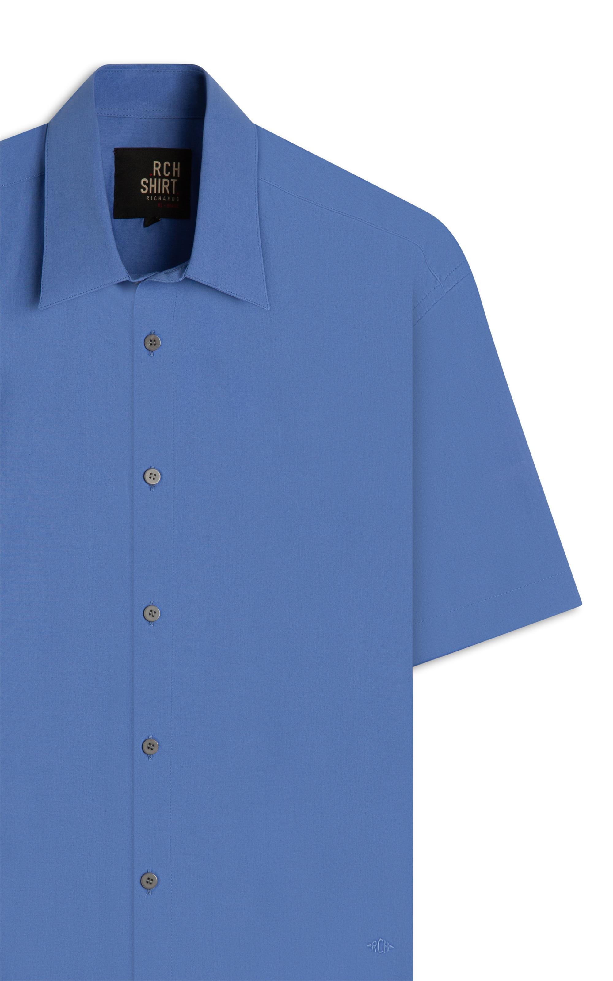 Camisa Tricoline Azul Bic