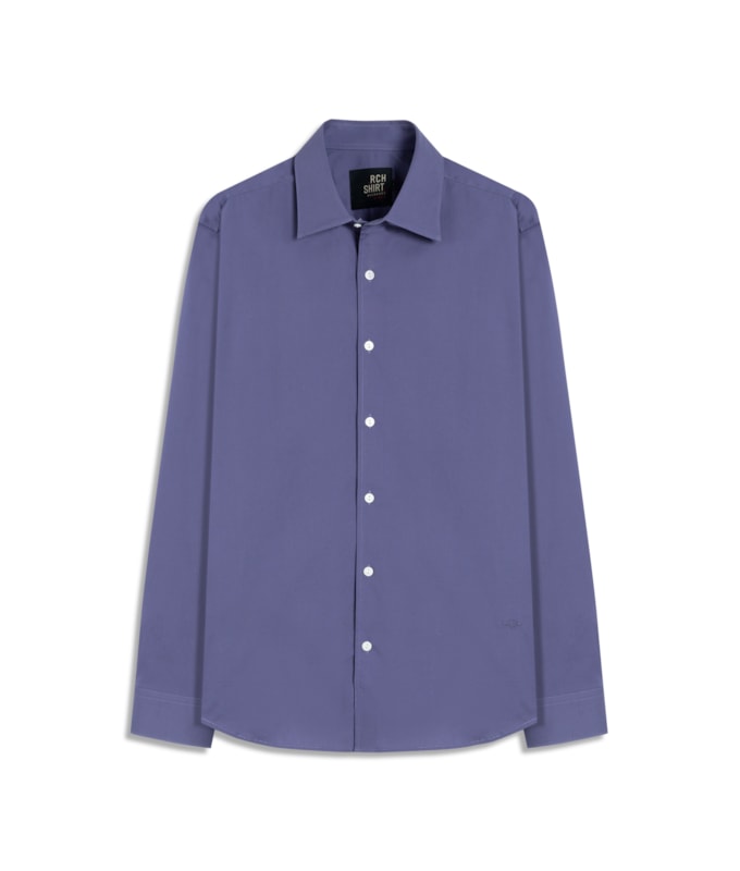 Camisa Tricoline Azul Celeste