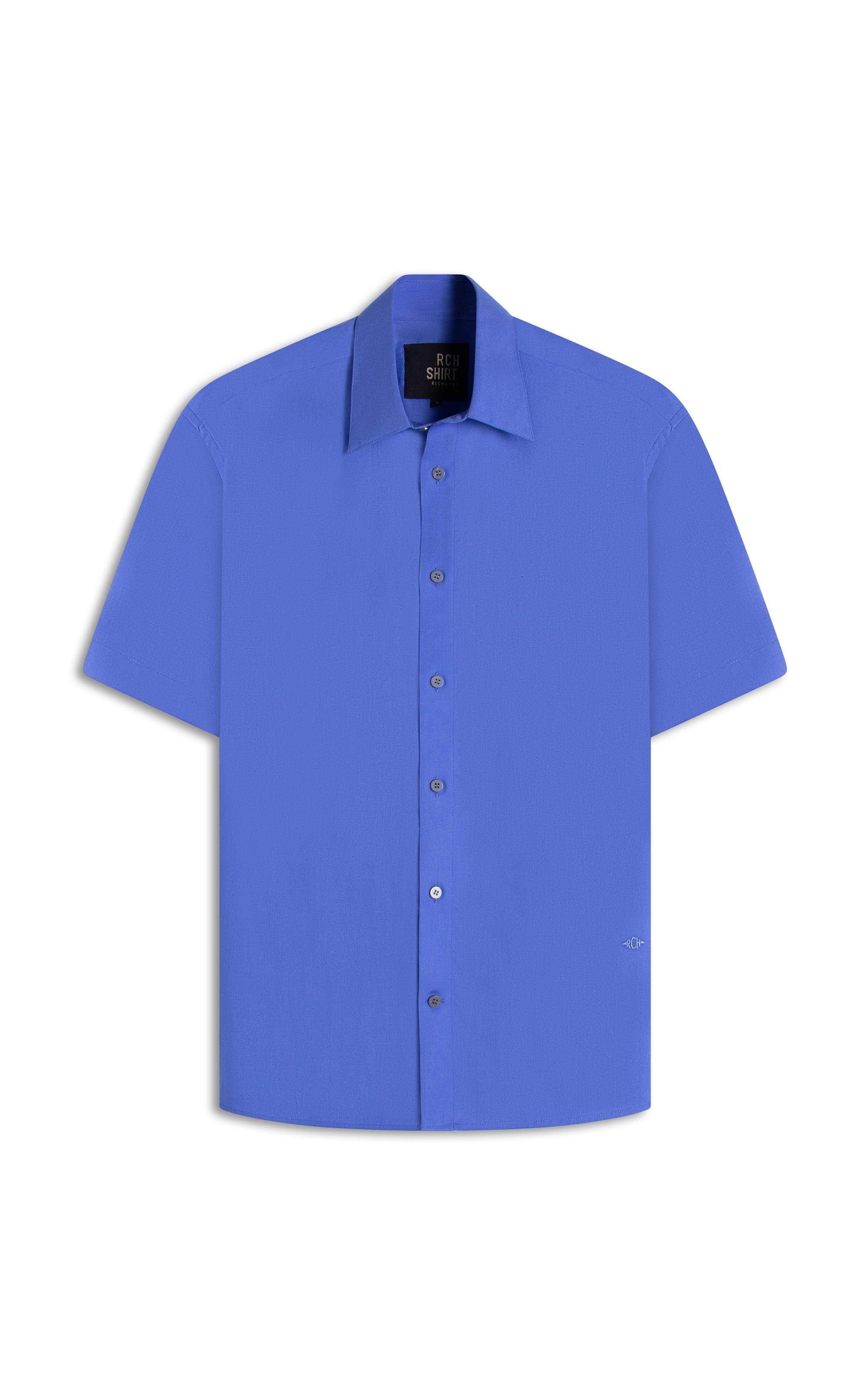 Camisa Tricoline  Azul Pervante