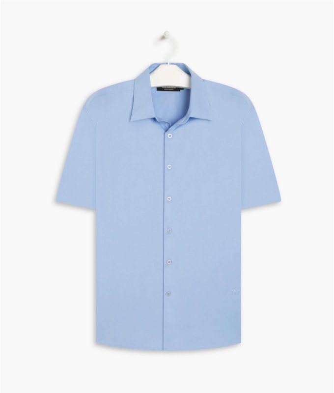 Camisa Tricoline Azul Seco