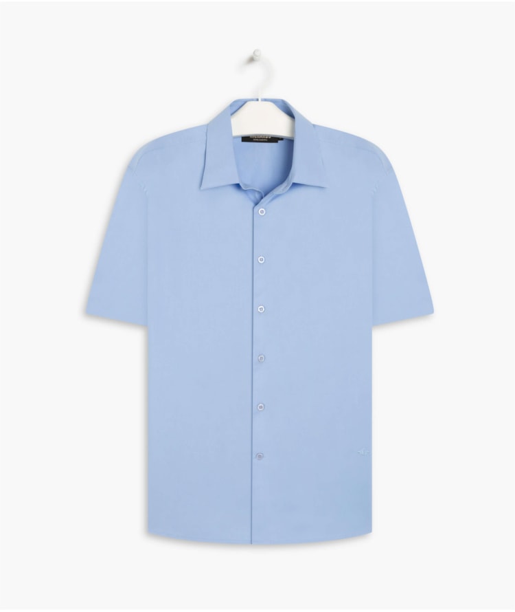 Camisa Tricoline Azul Seco