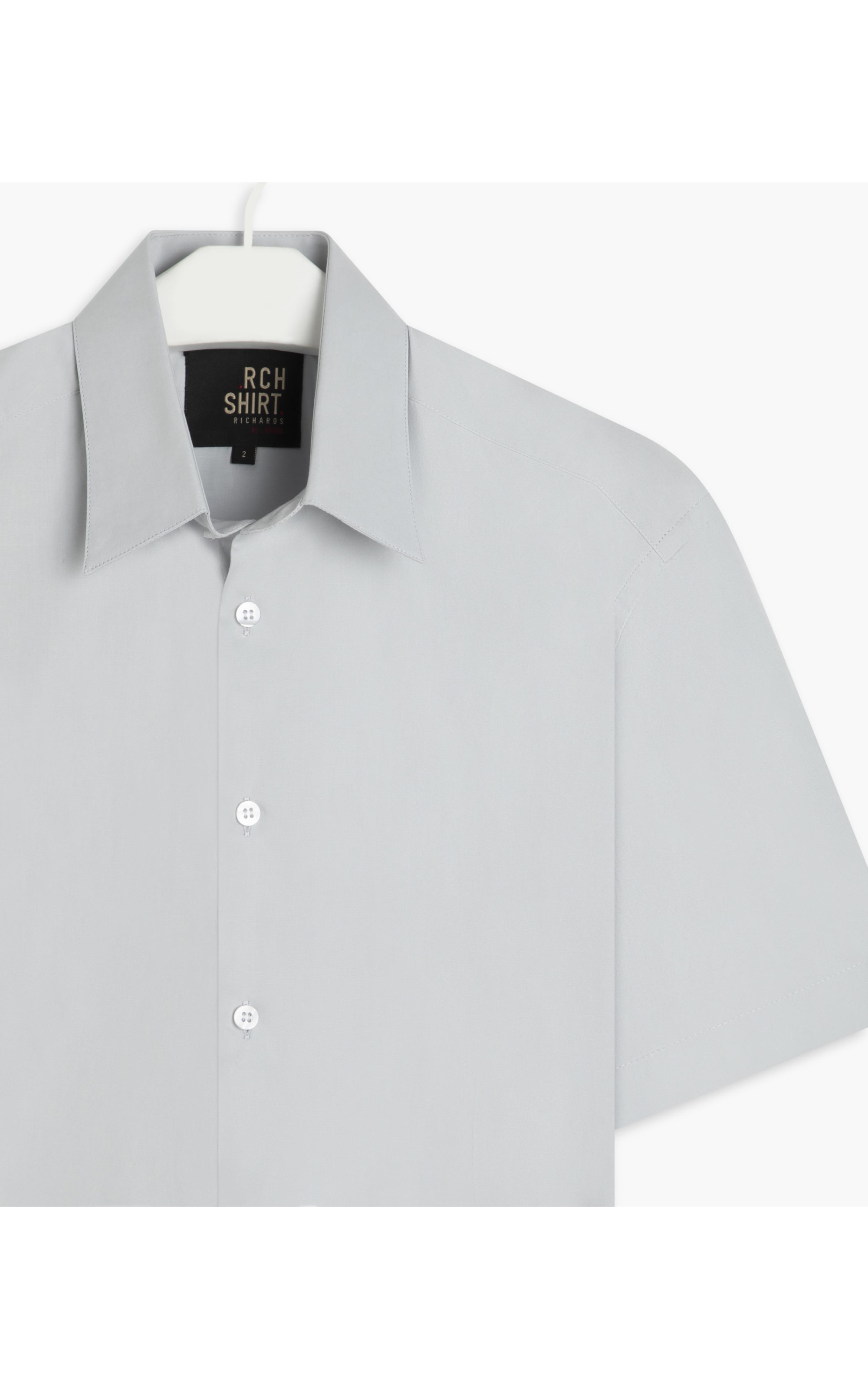 Camisa Tricoline Cinza Claro