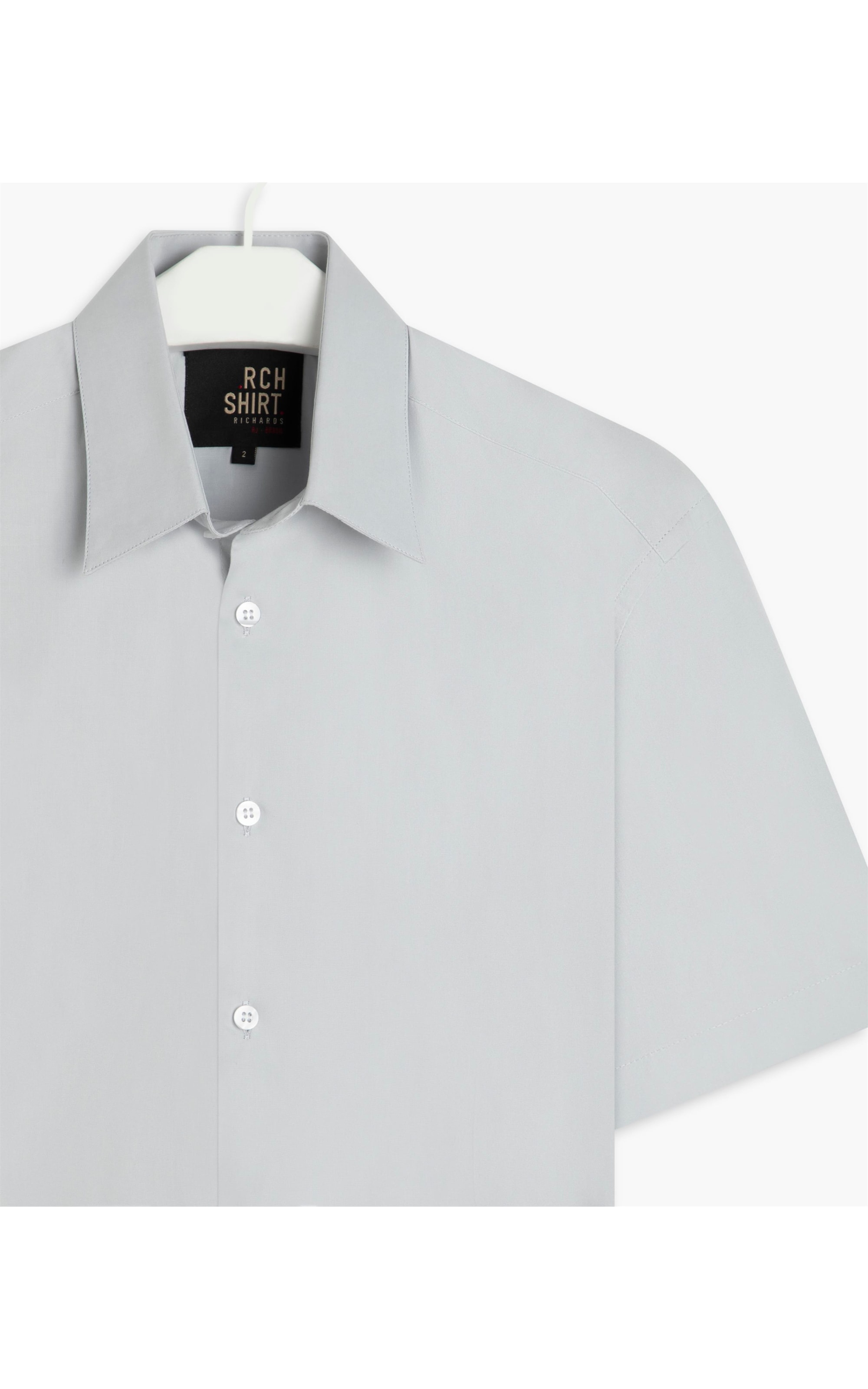 Camisa Tricoline Cinza Claro