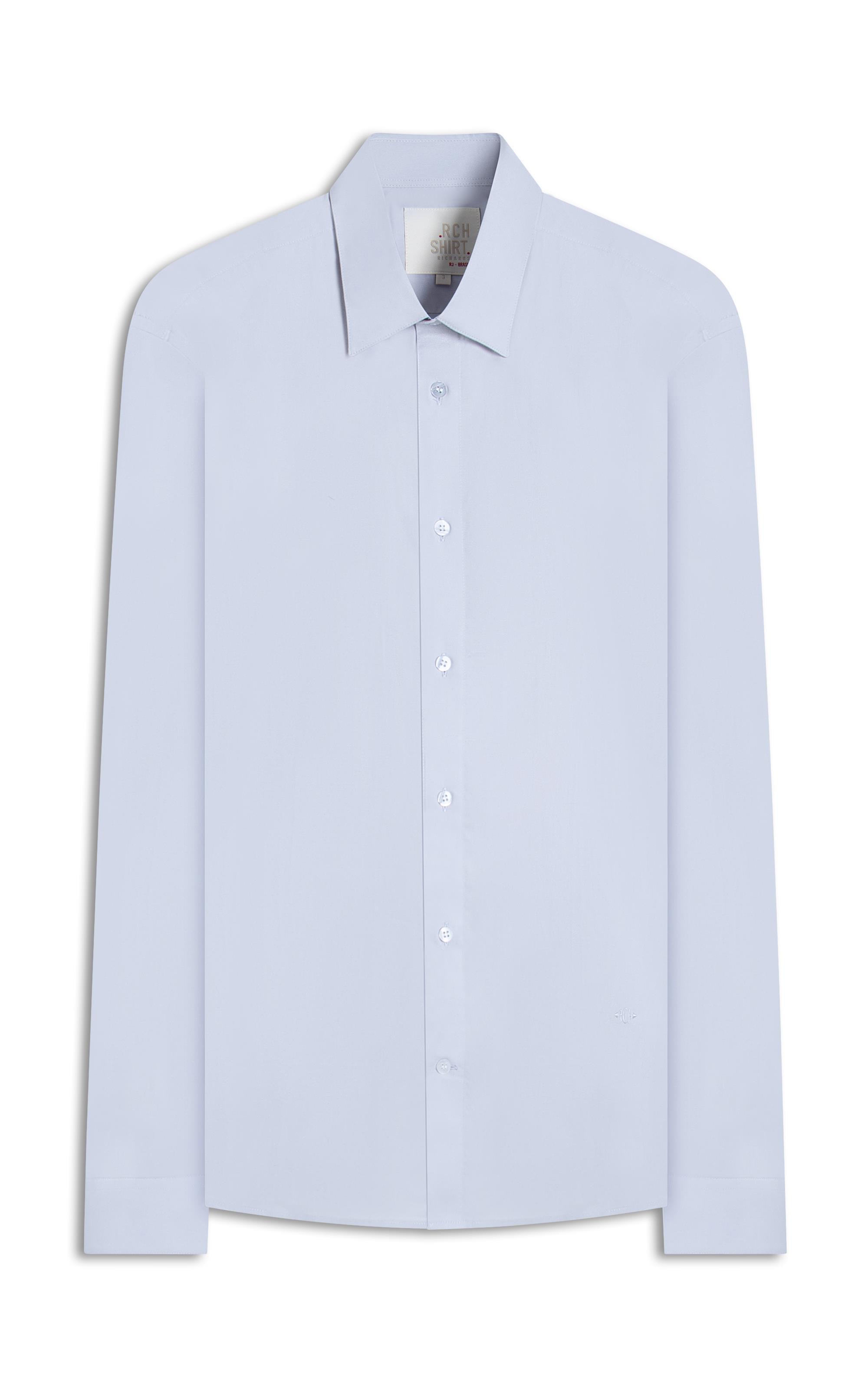 Camisa Tricoline Cinza Claro