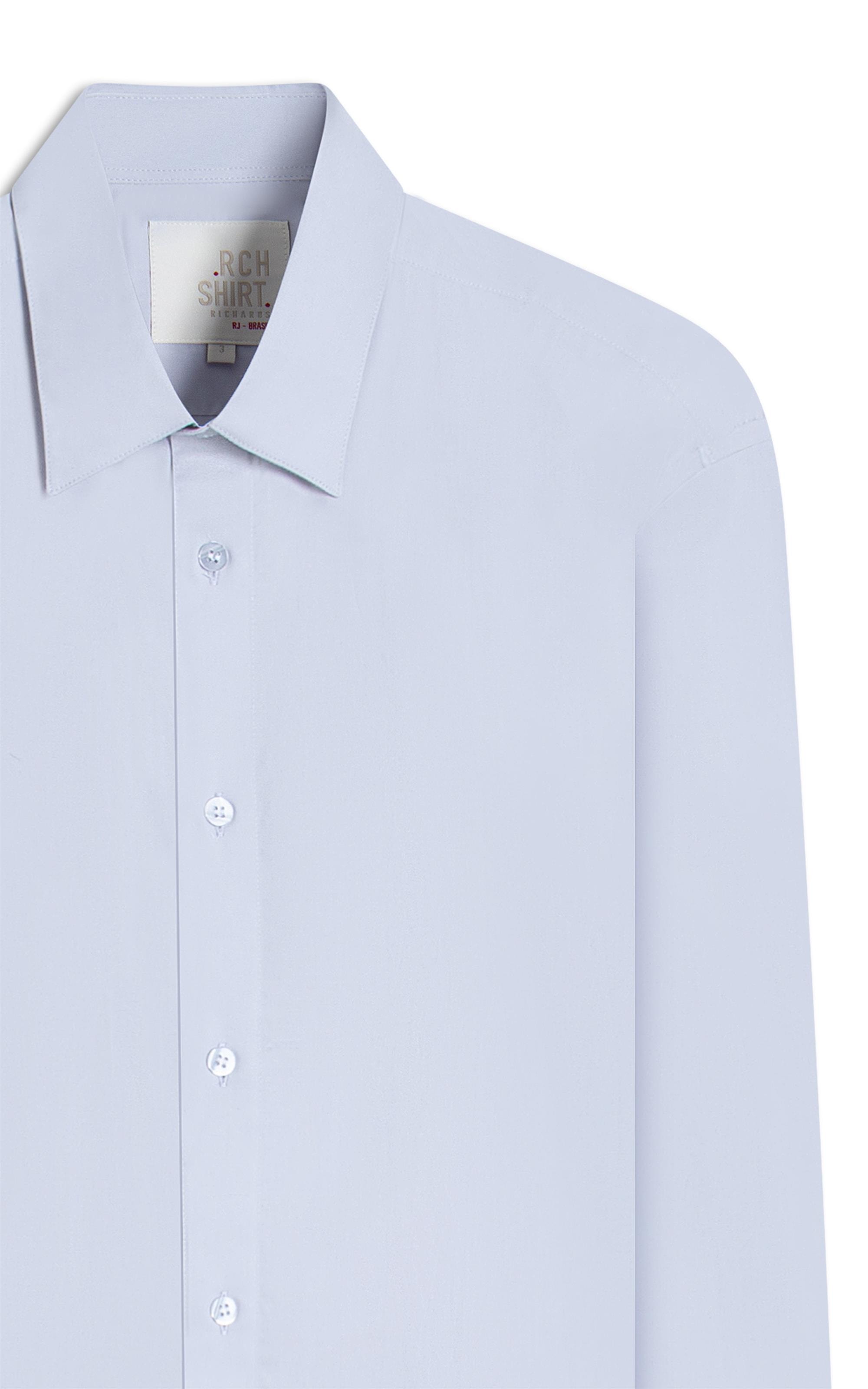 Camisa Tricoline Cinza Claro
