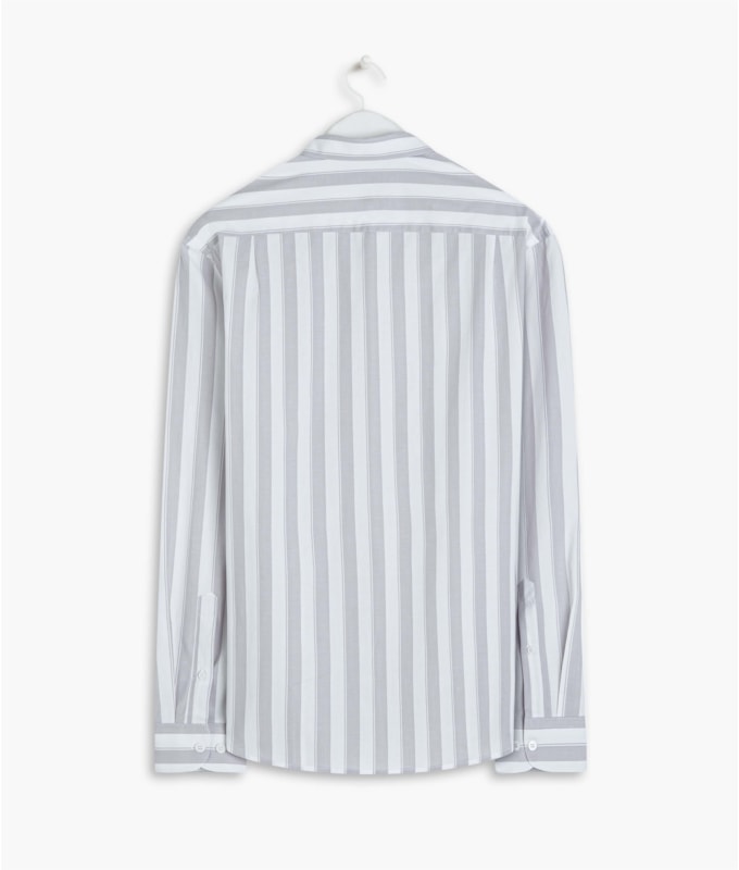 Camisa Tricoline Dillon Ml Cinza Claro