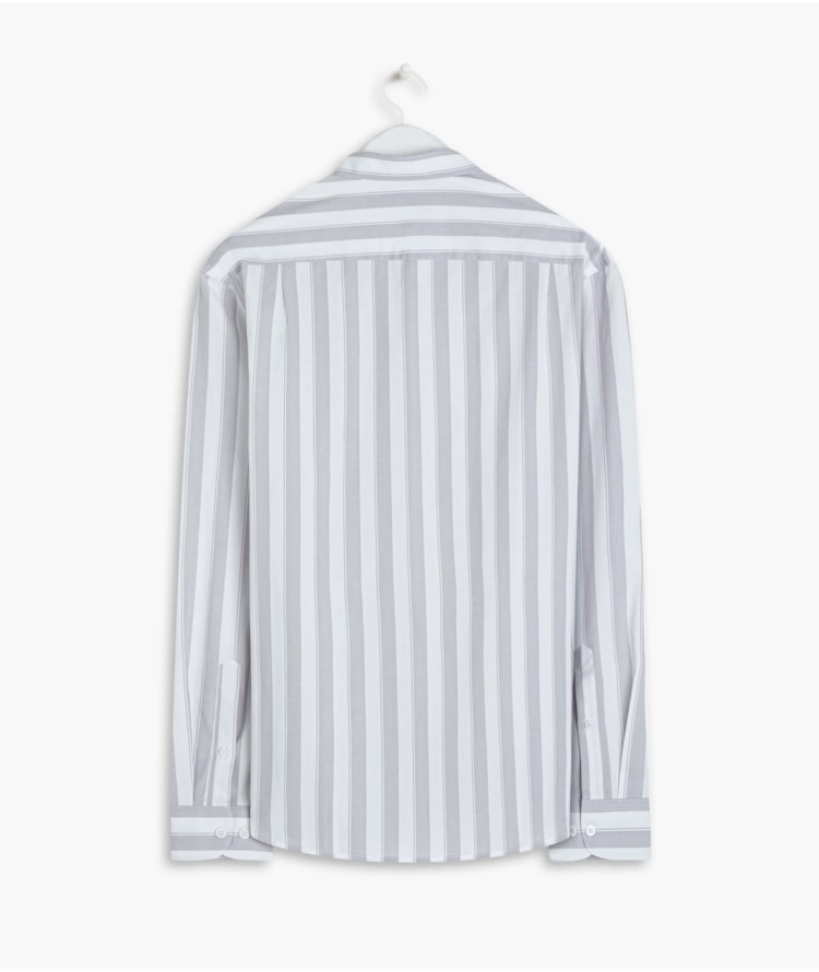 Camisa Tricoline Dillon Ml Cinza Claro
