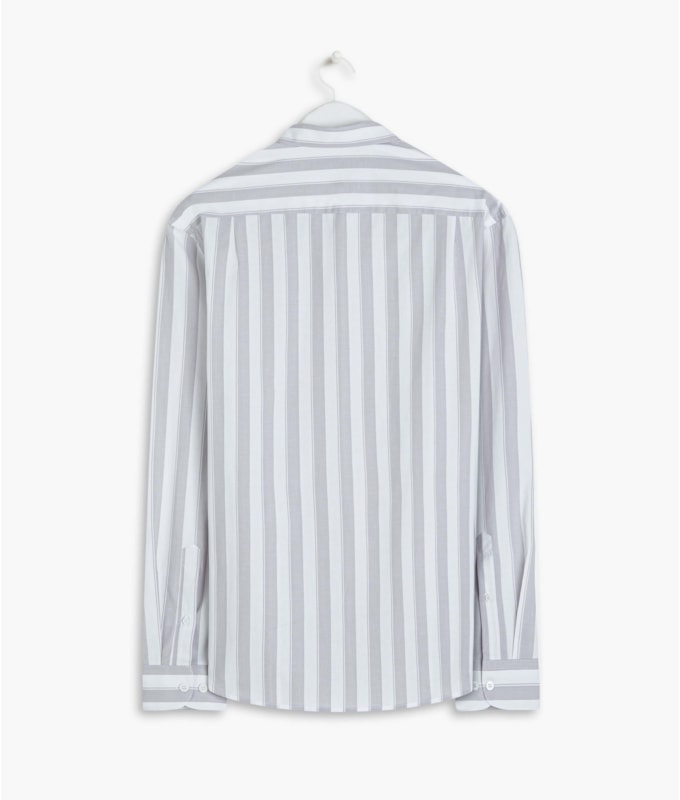 Camisa Tricoline Dillon Ml Cinza Claro